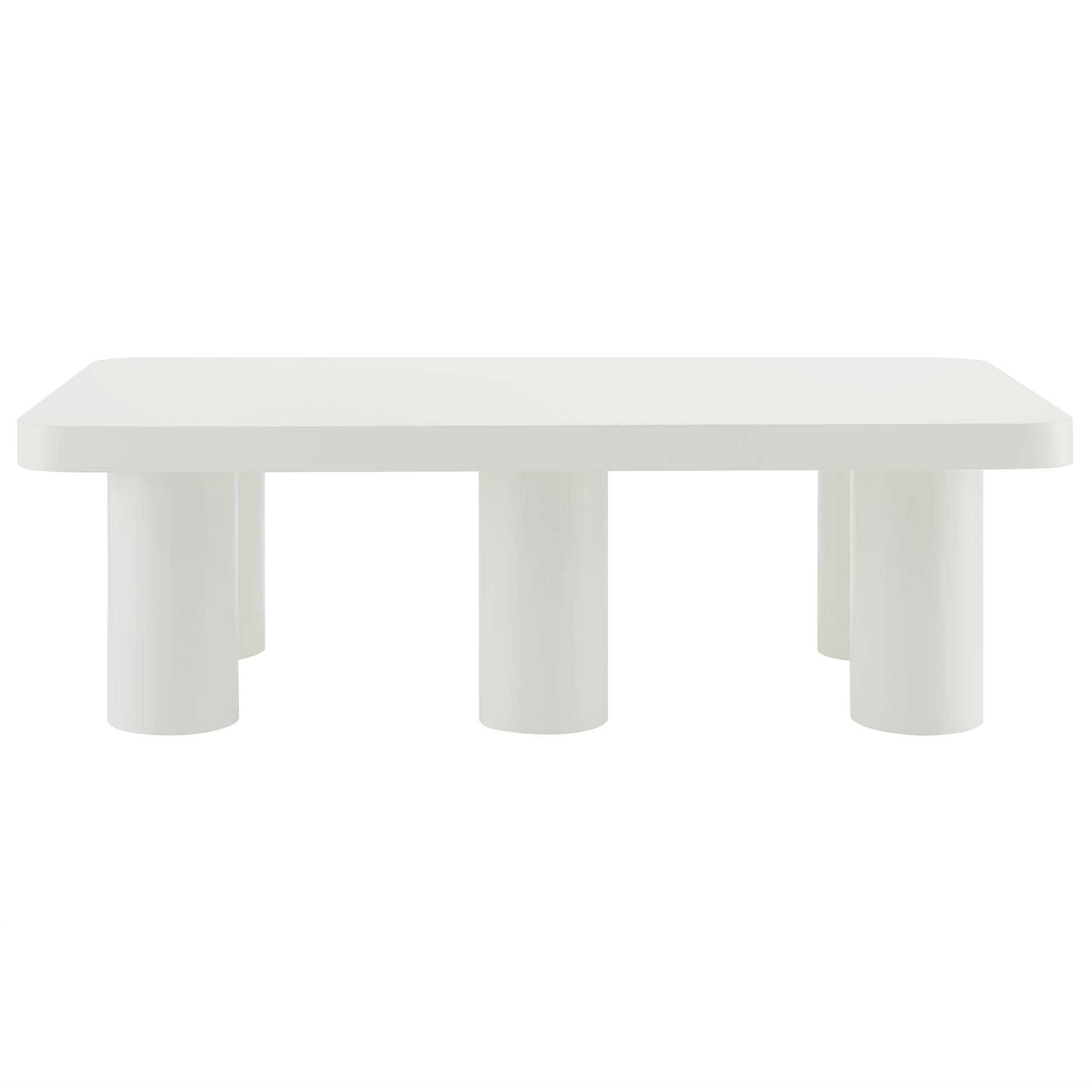 Cleo 54" Rectangular Coffee Table, White