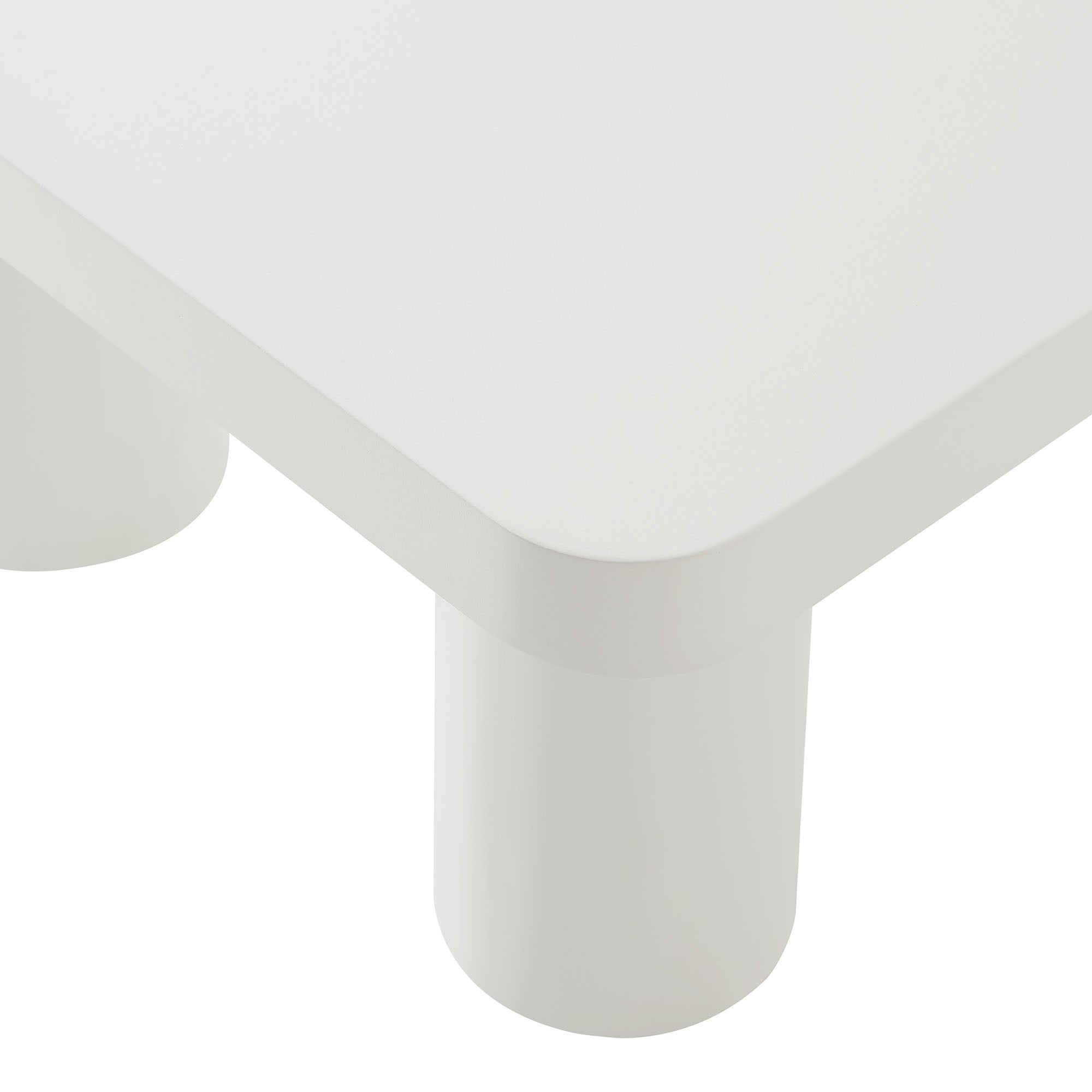 Cleo 54" Rectangular Coffee Table, White
