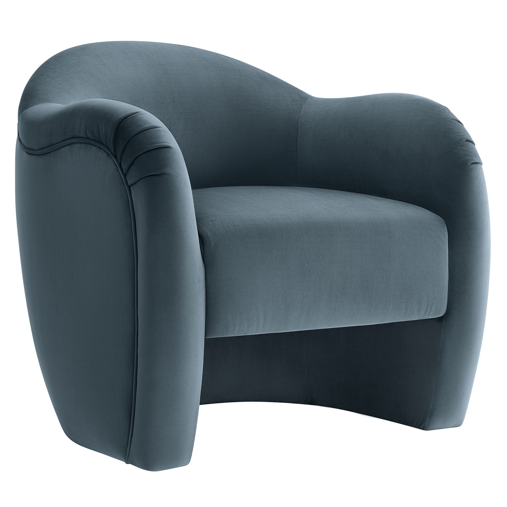 Compose Performance Velvet Accent Chair, Cadet Blue