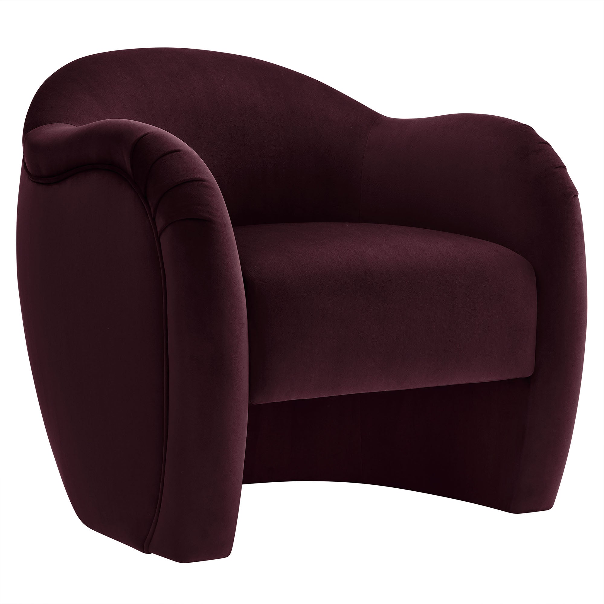 Compose Performance Velvet Accent Chair, Mulberry
