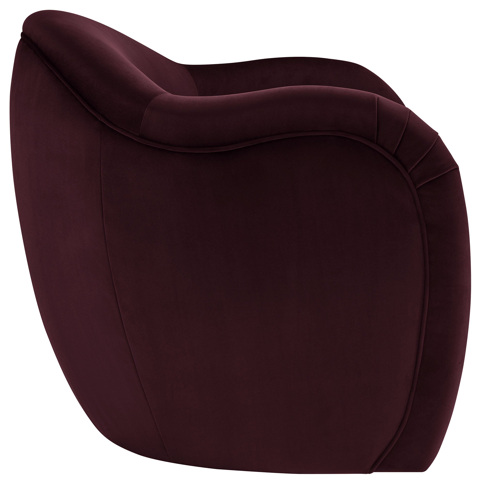 Compose Performance Velvet Accent Chair, Mulberry