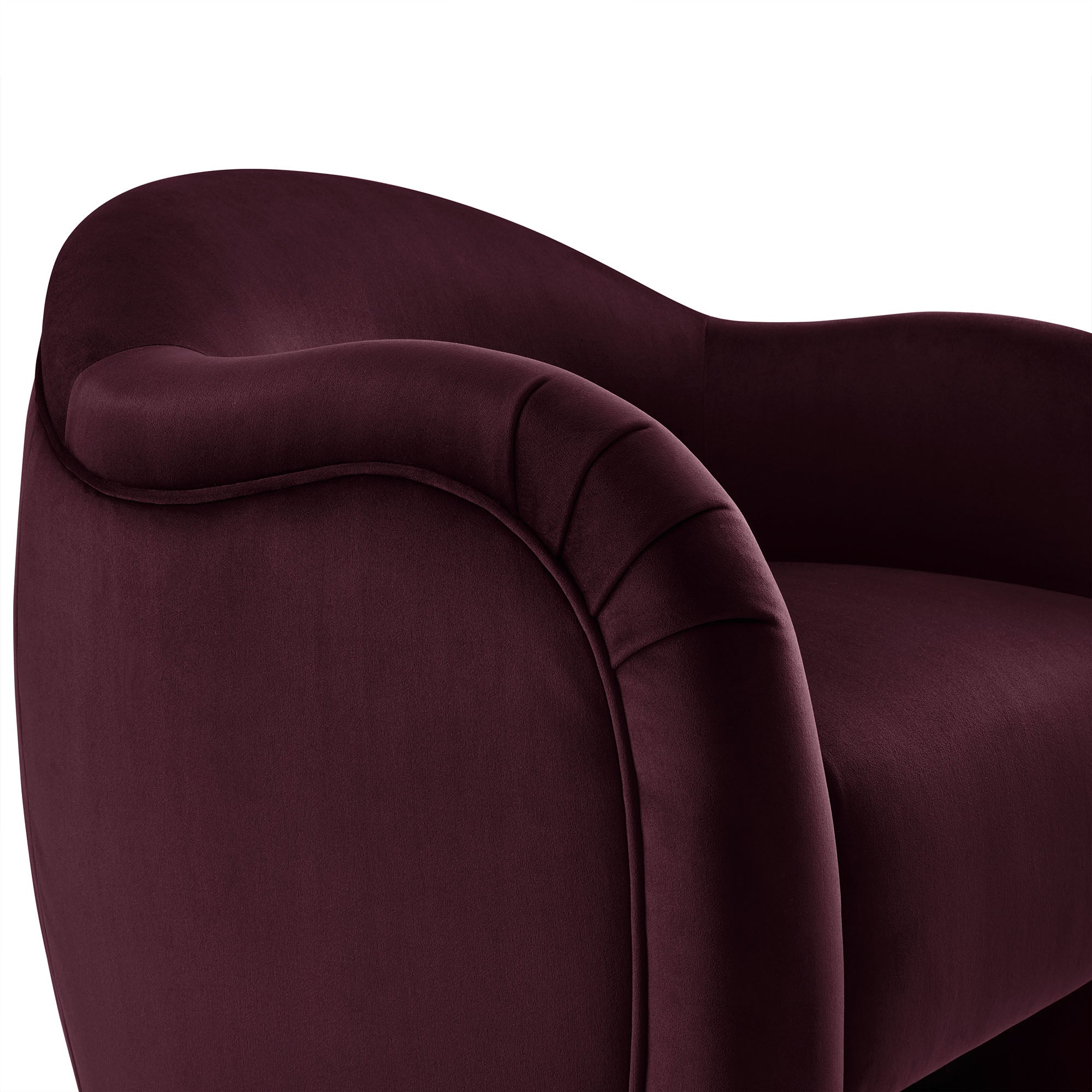 Compose Performance Velvet Accent Chair, Mulberry