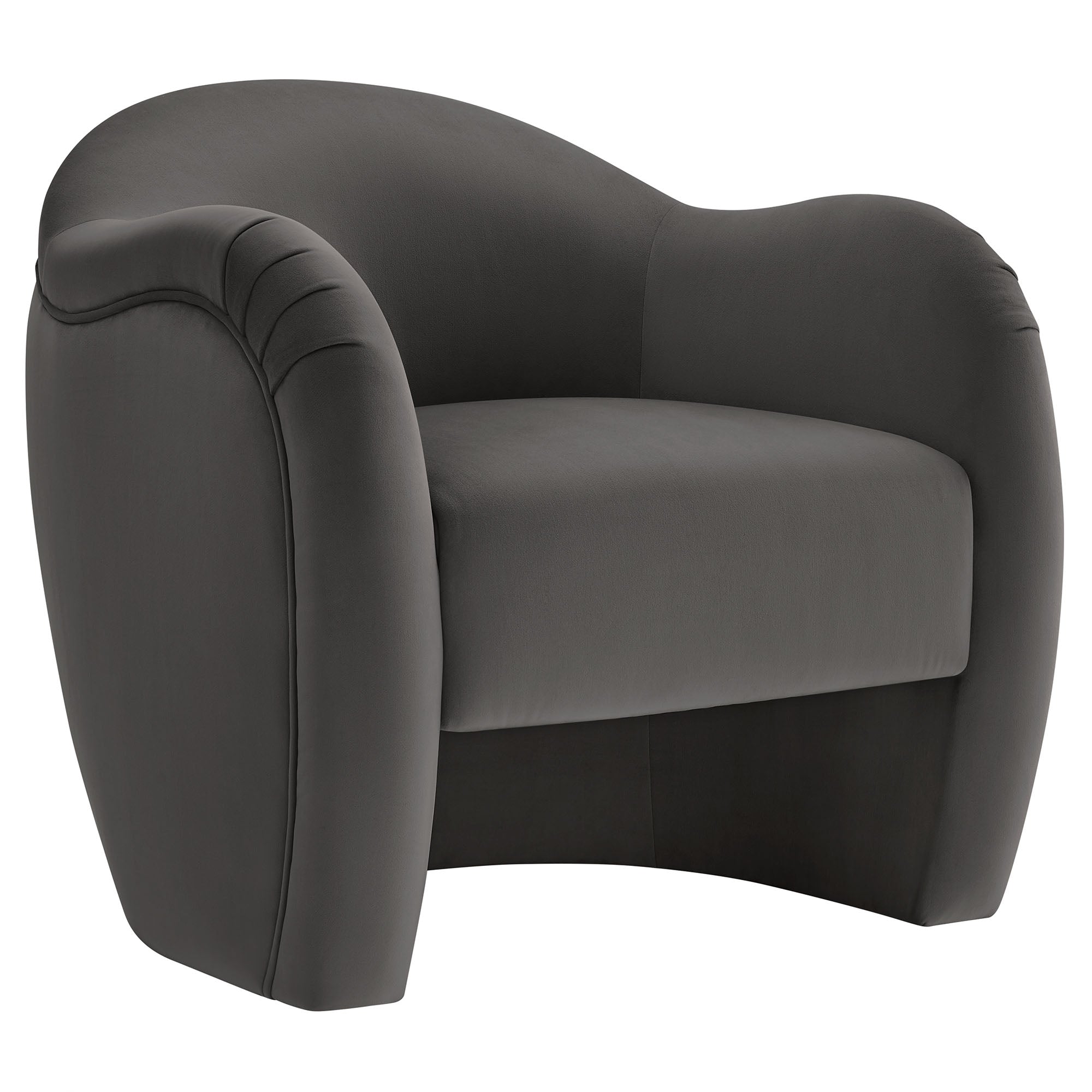 Compose Performance Velvet Accent Chair, Storm Gray