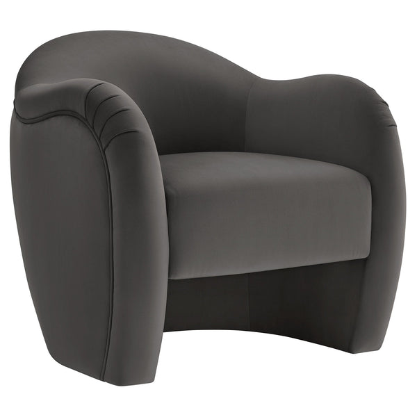 Compose Performance Velvet Accent Chair, Storm Gray