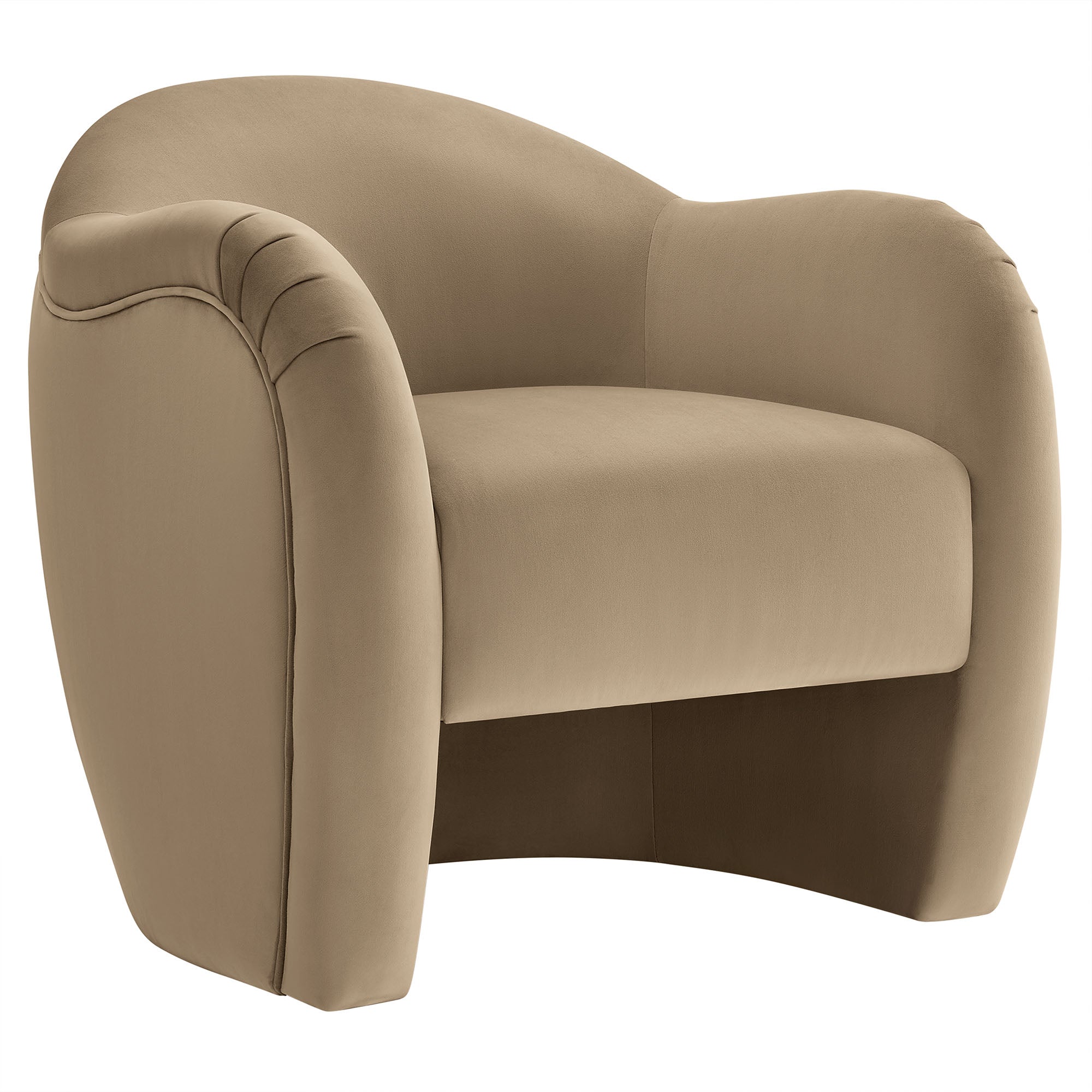 Compose Performance Velvet Accent Chair, Taupe
