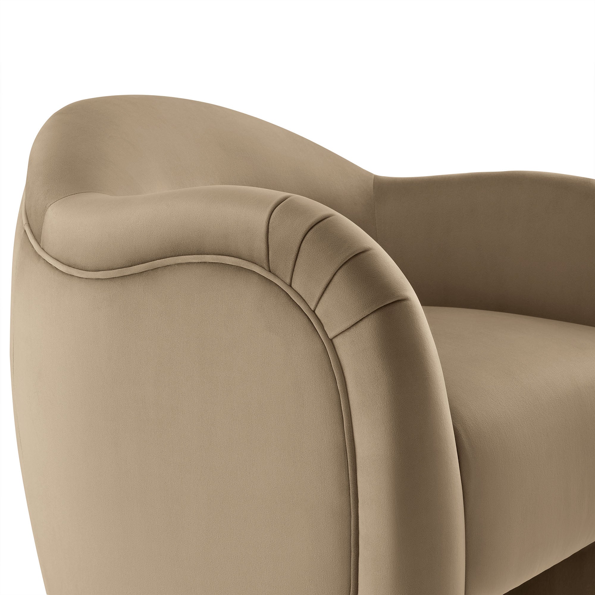 Compose Performance Velvet Accent Chair, Taupe