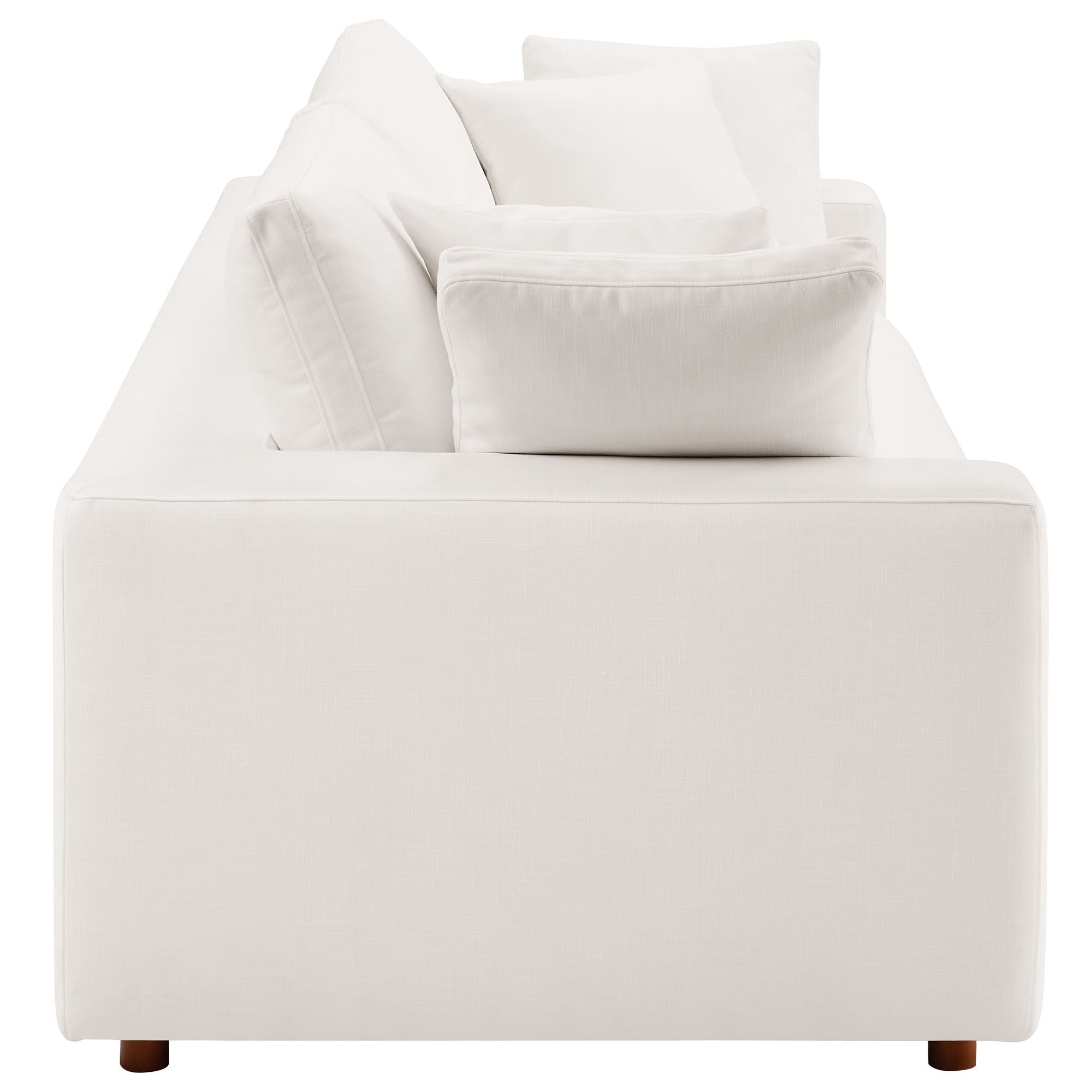 Commix Down Filled Overstuffed Sleeper Sofa, Pure White