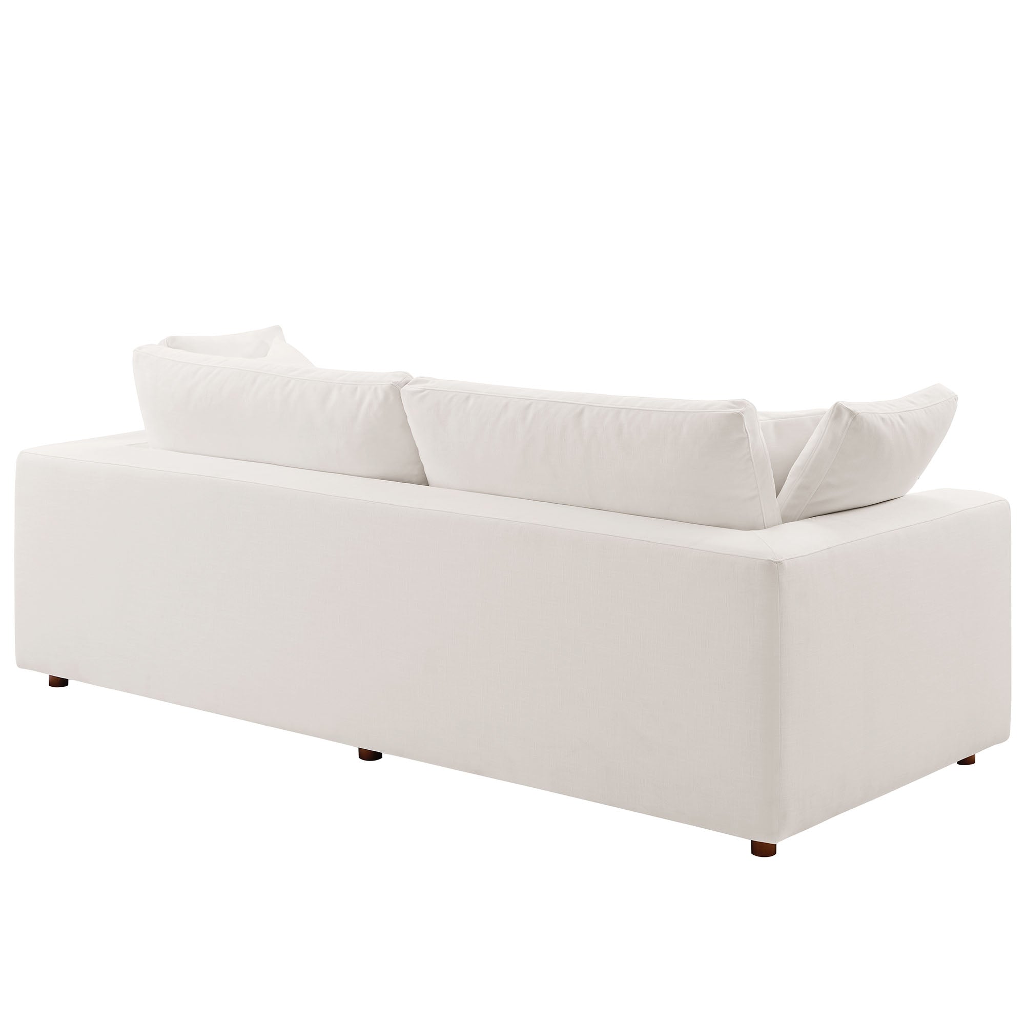 Commix Down Filled Overstuffed Sleeper Sofa, Pure White