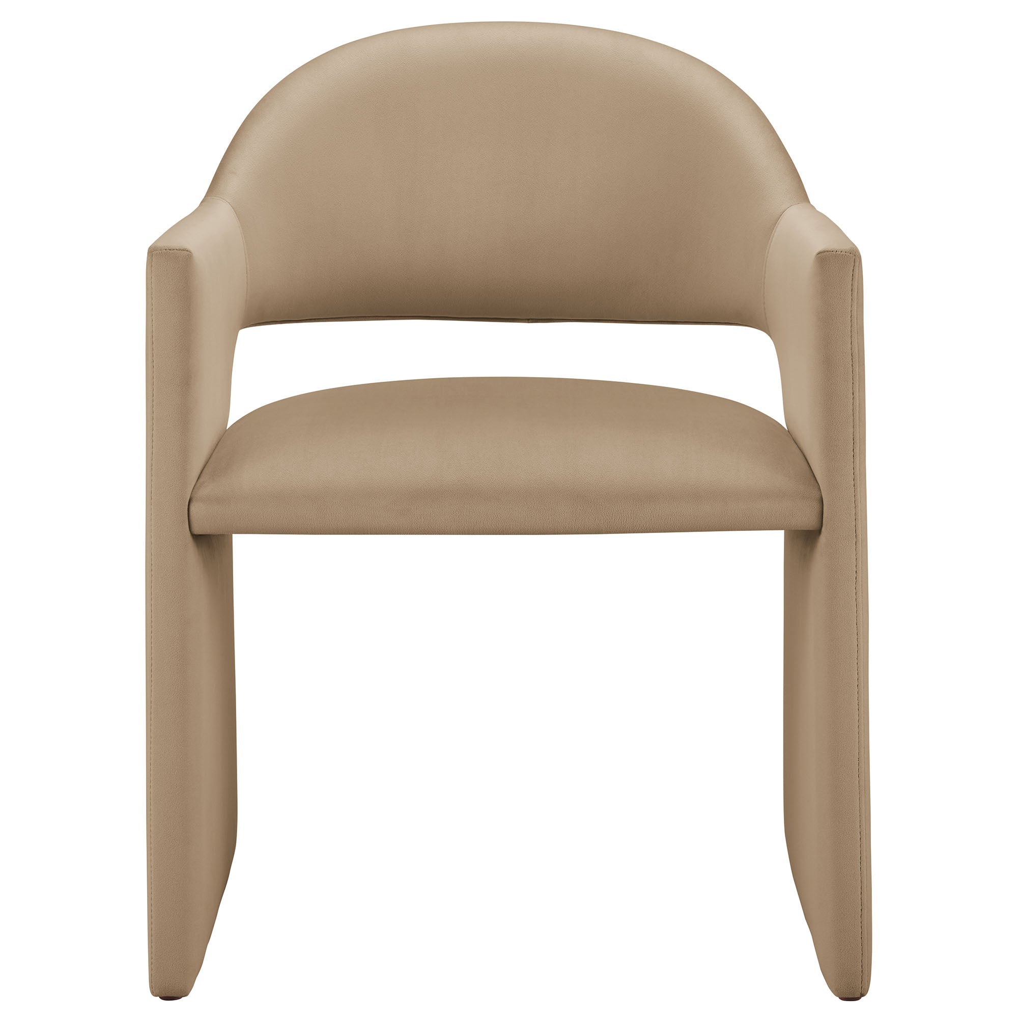 Talia Performance Velvet Dining Armchair, Taupe