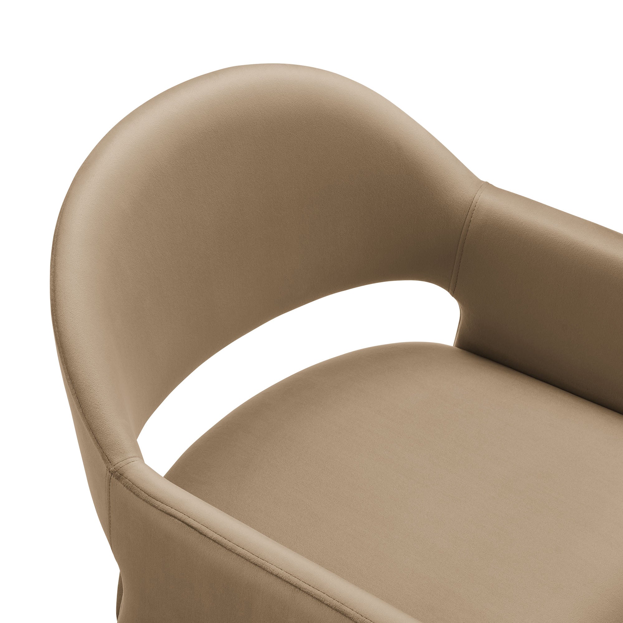Talia Performance Velvet Dining Armchair, Taupe