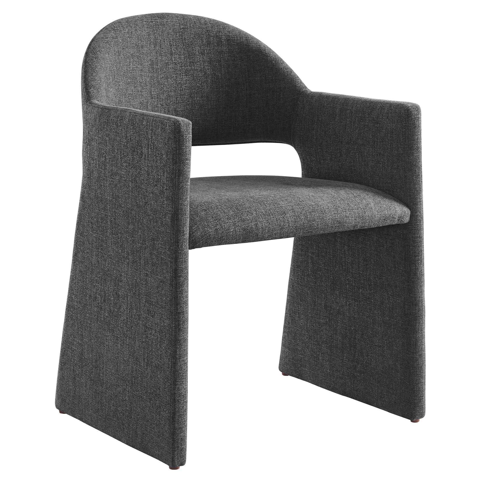 Talia Upholstered Fabric Dining Armchair, Charcoal