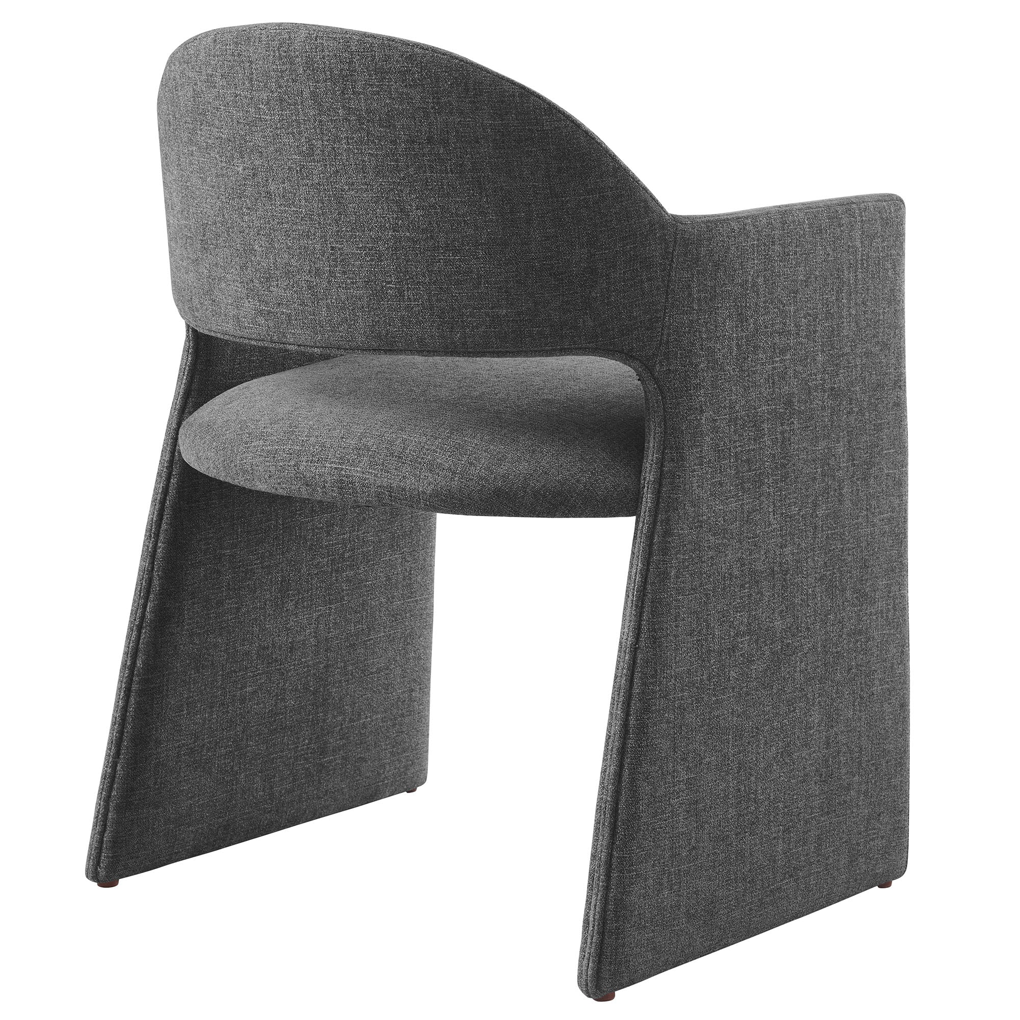 Talia Upholstered Fabric Dining Armchair, Charcoal