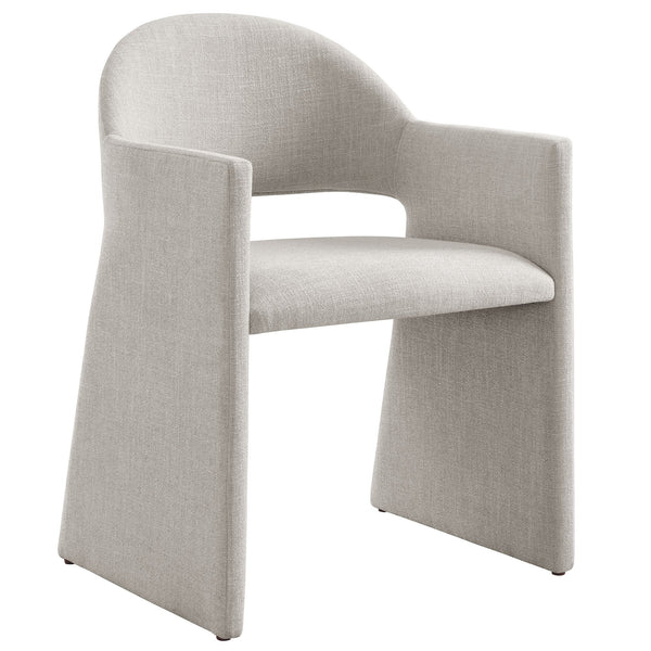 Talia Upholstered Fabric Dining Armchair, Linen