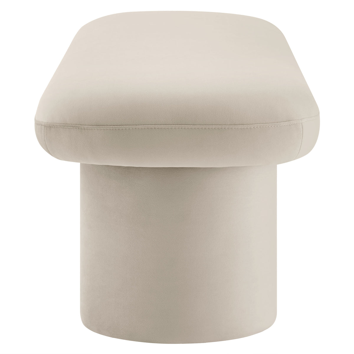 Orla Performance Velvet Bench, Almond