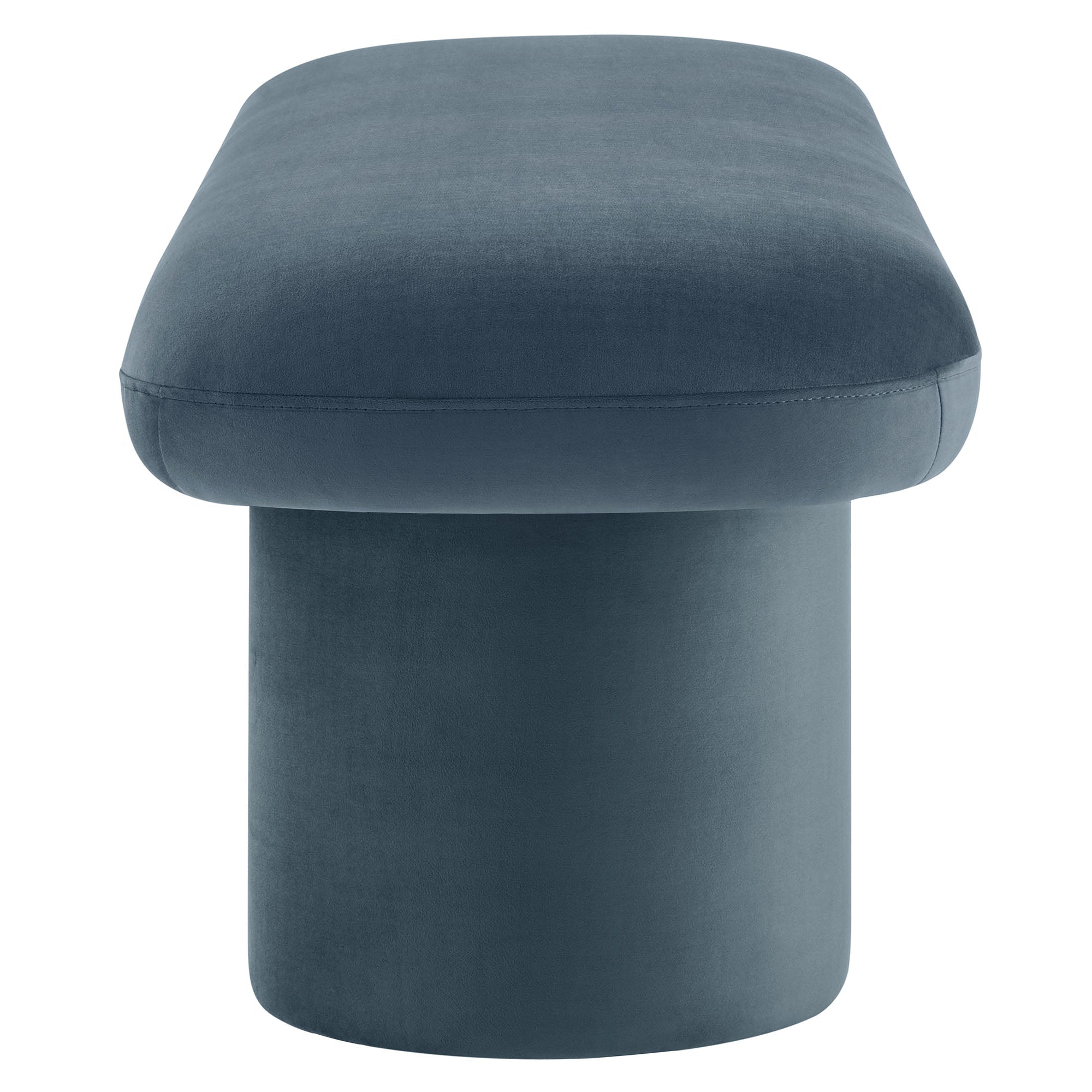 Orla Performance Velvet Bench, Cadet Blue