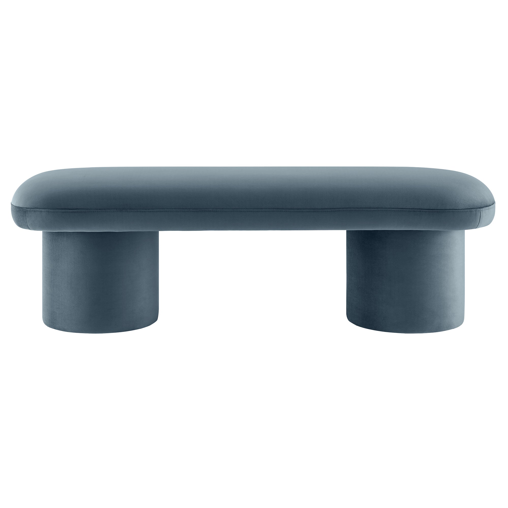 Orla Performance Velvet Bench, Cadet Blue