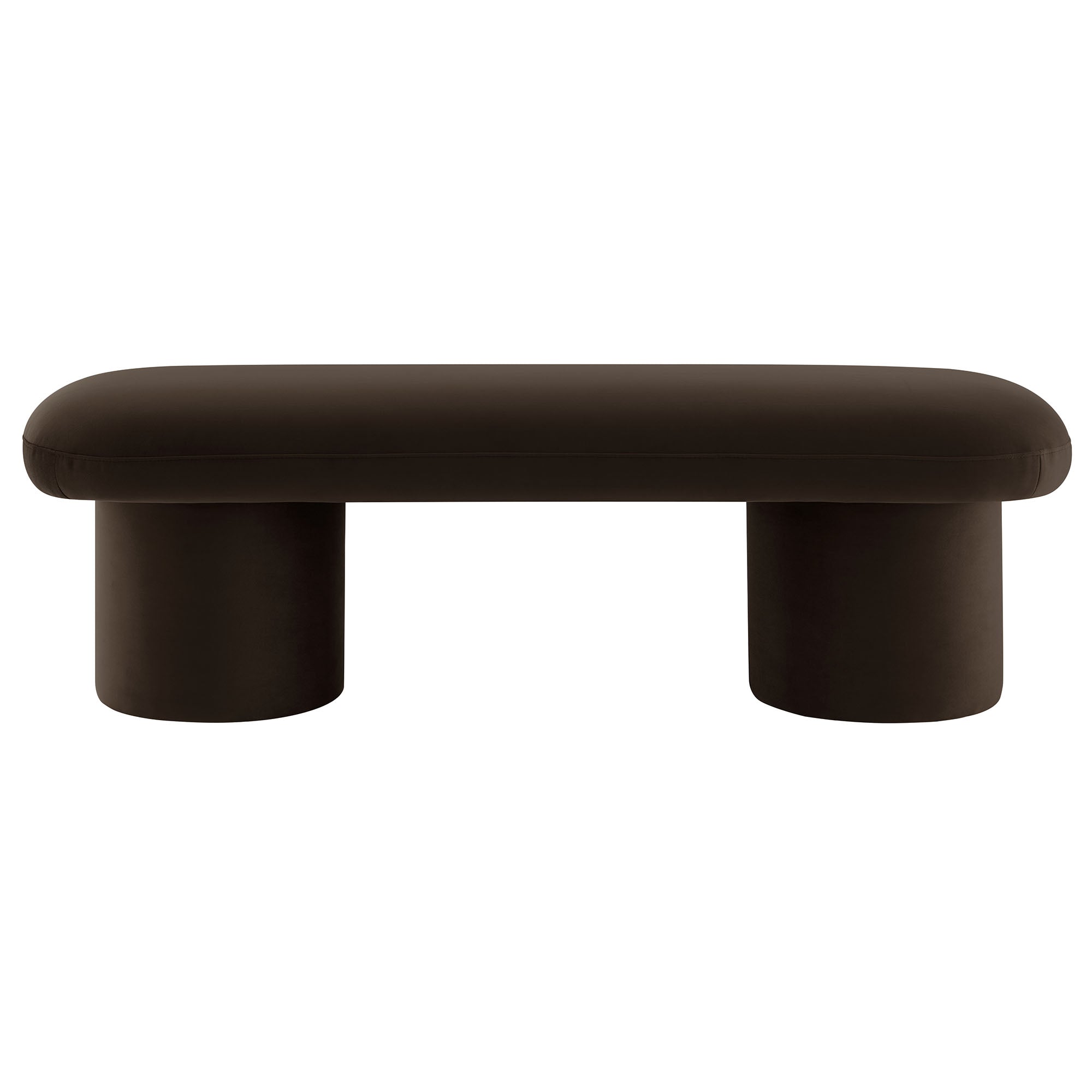 Orla Performance Velvet Bench, Chocolate Brown