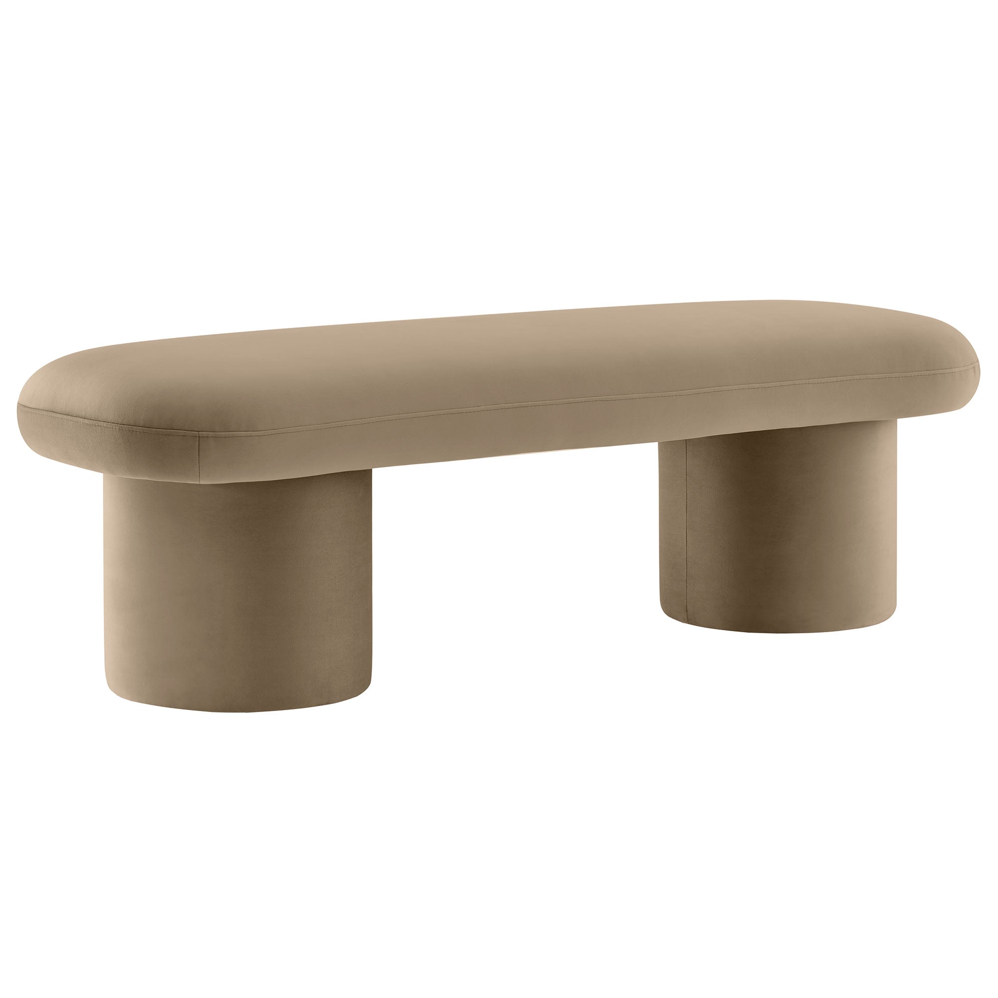 Orla Performance Velvet Bench, Taupe