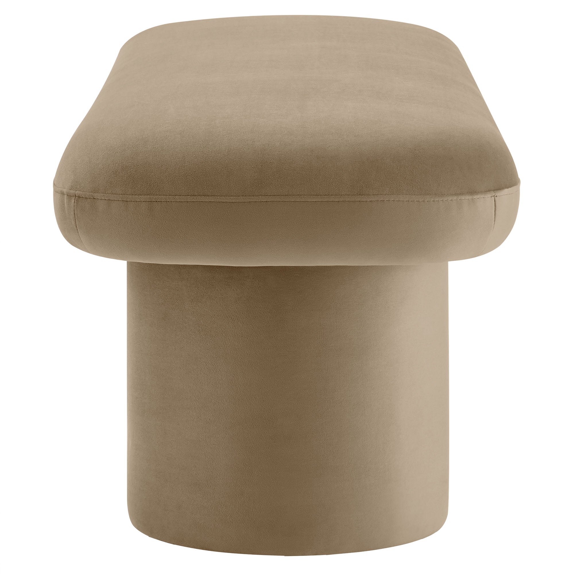Orla Performance Velvet Bench, Taupe