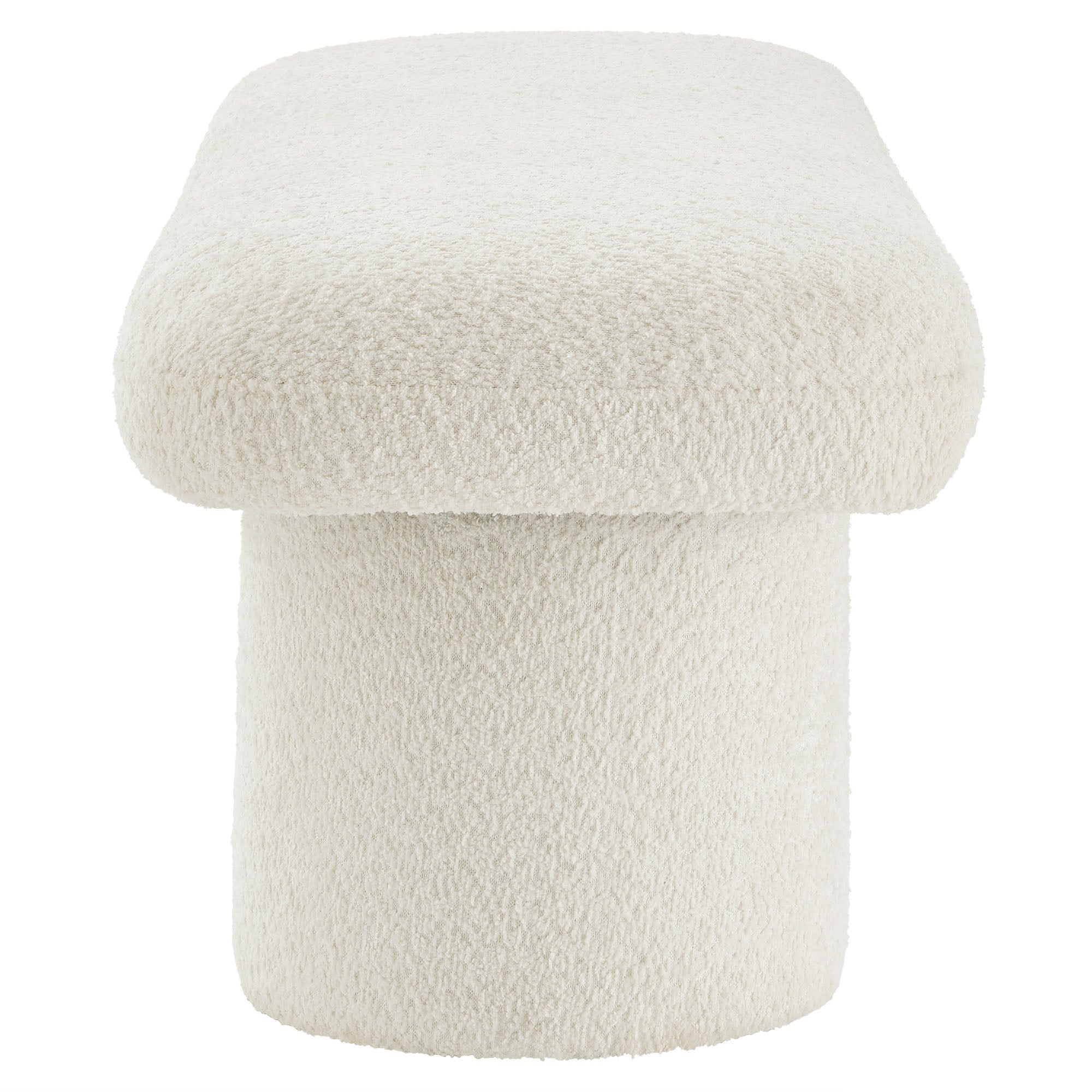 Orla Chenille Upholstered Bench, Cream
