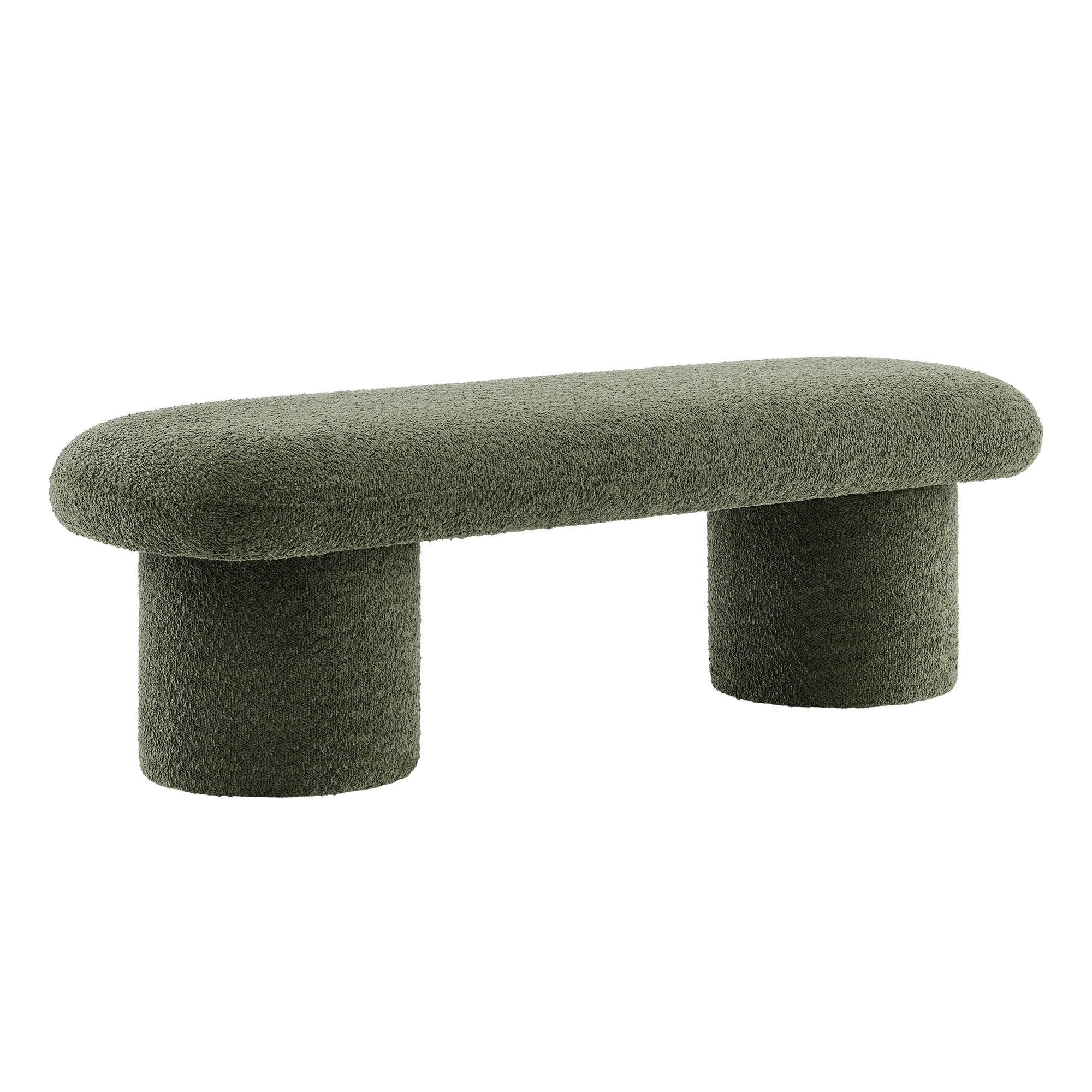 Orla Chenille Upholstered Bench, Sage