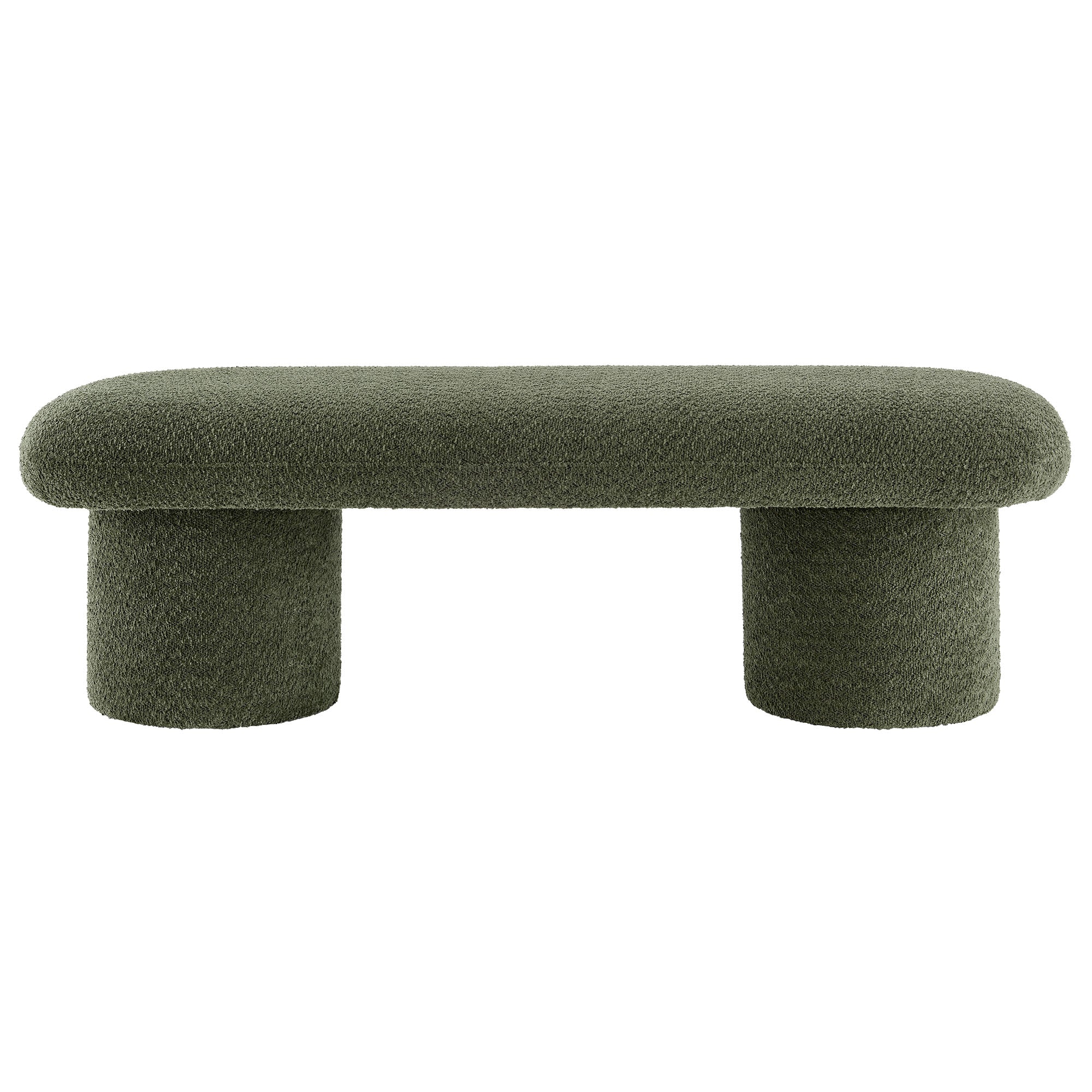 Orla Chenille Upholstered Bench, Sage