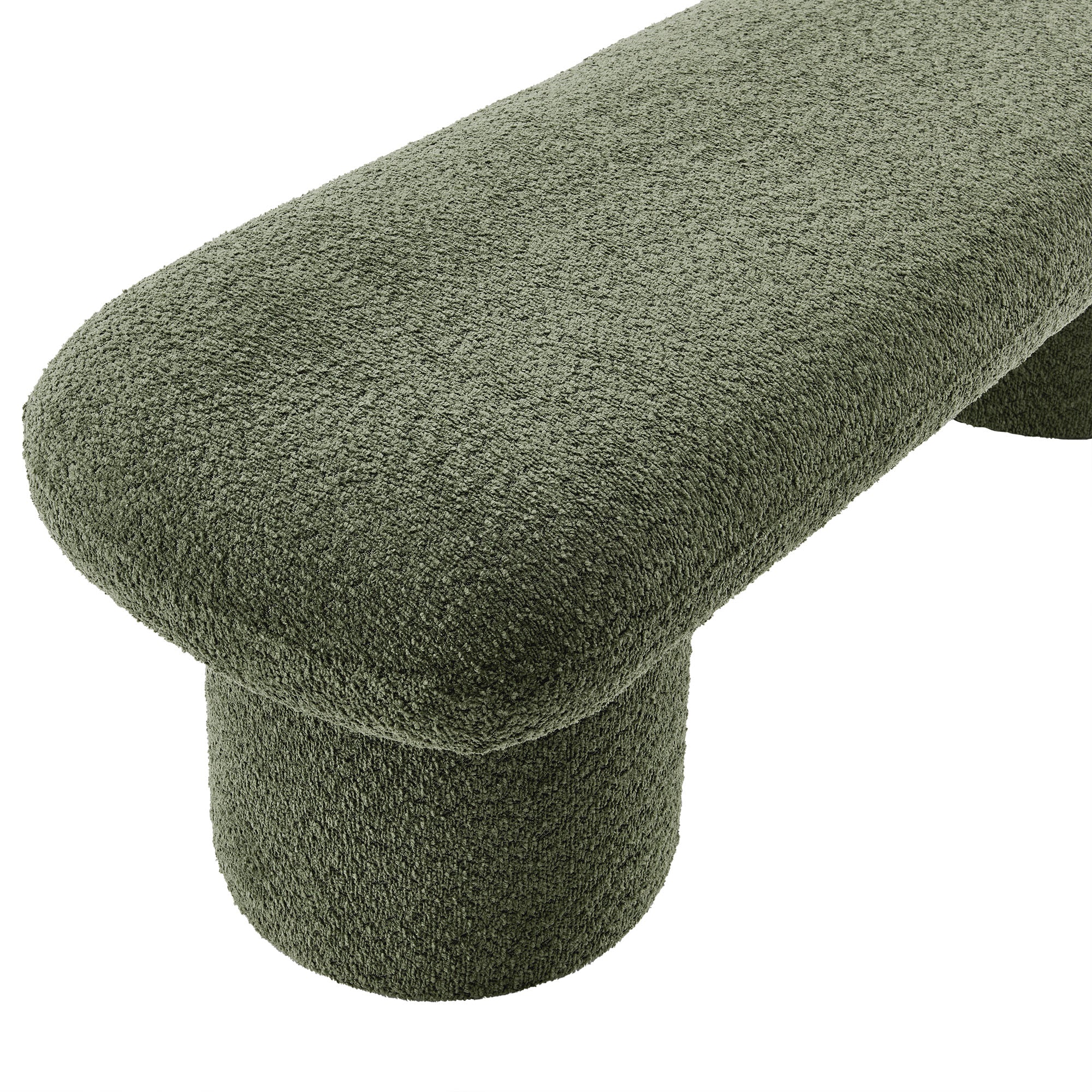 Orla Chenille Upholstered Bench, Sage