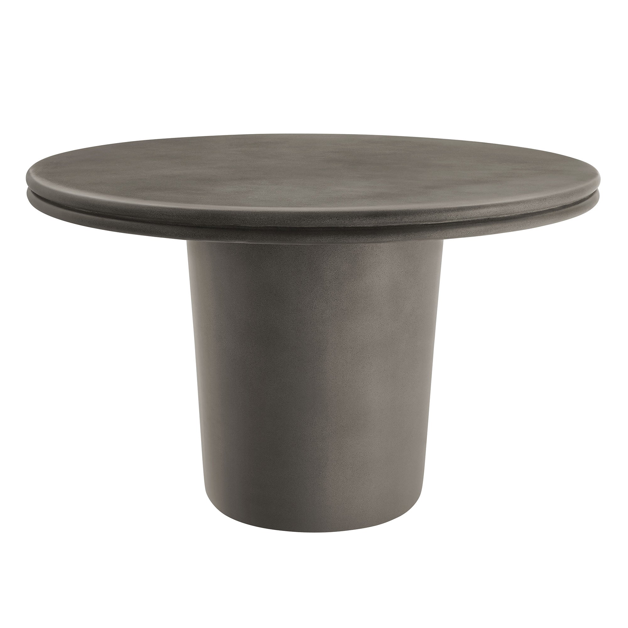 Brion 48" Indoor - Outdoor Patio Concrete Round Dining Table, Gray