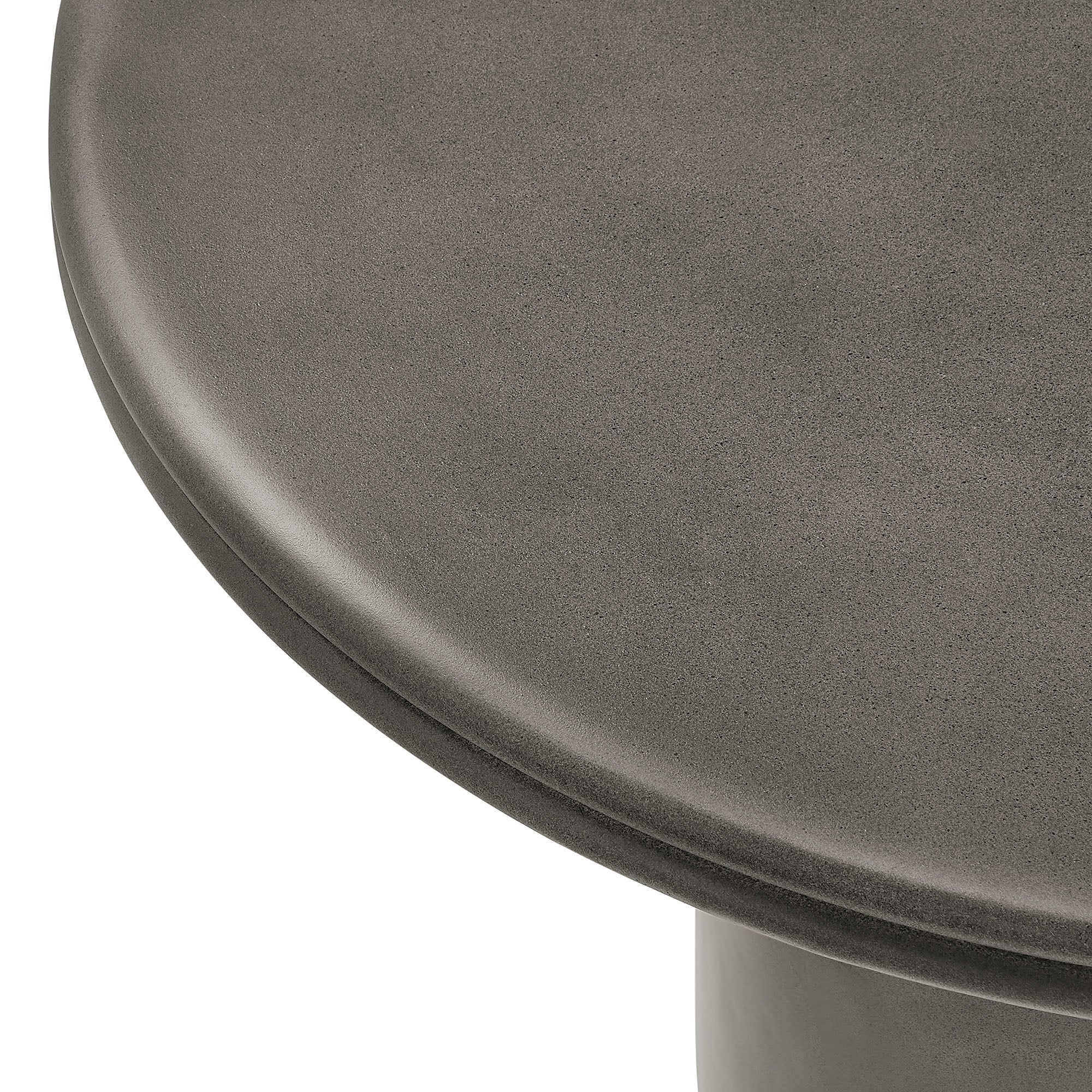 Brion 48" Indoor - Outdoor Patio Concrete Round Dining Table, Gray