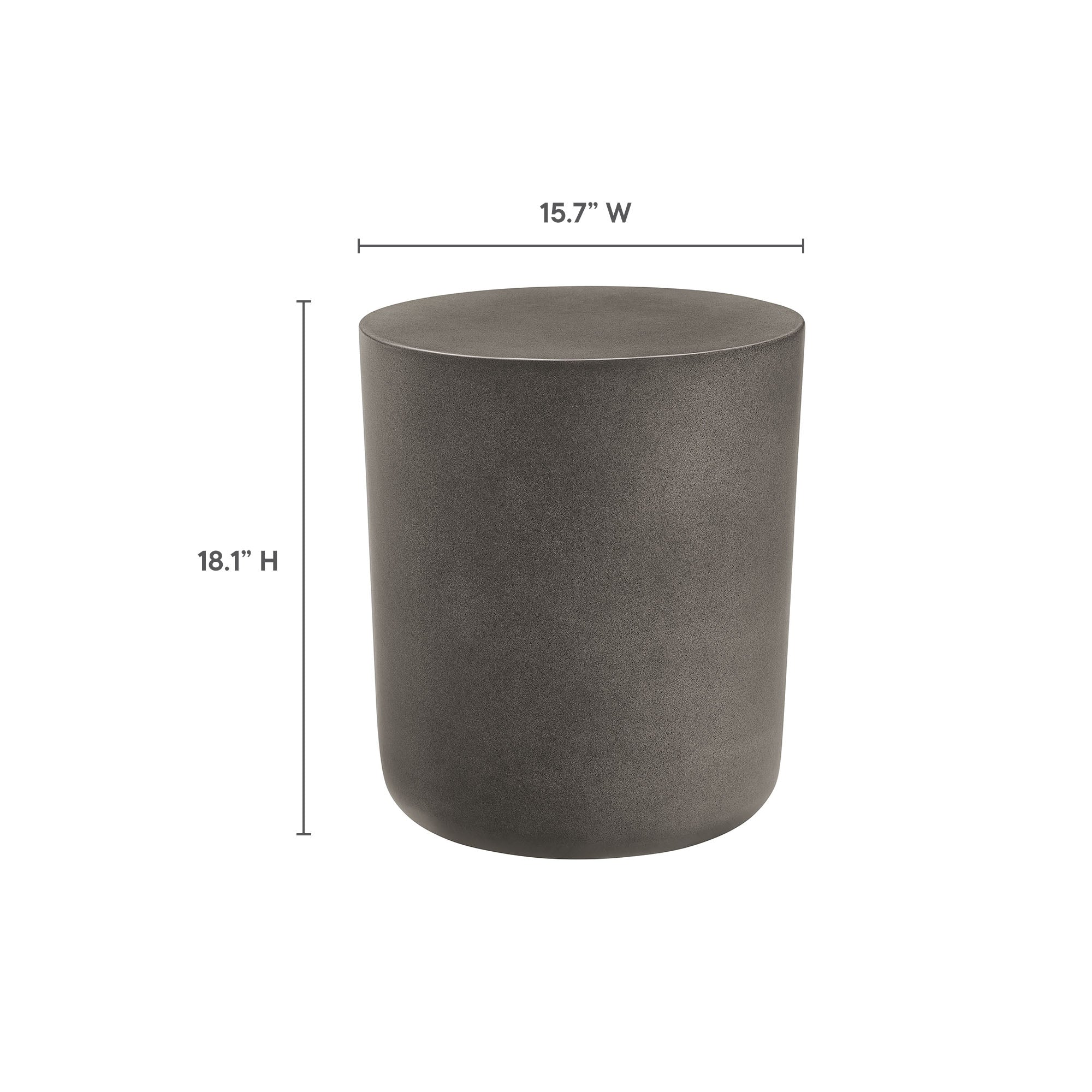 Brion Indoor - Outdoor Patio Concrete 5 Piece Dining Table Set, Gray