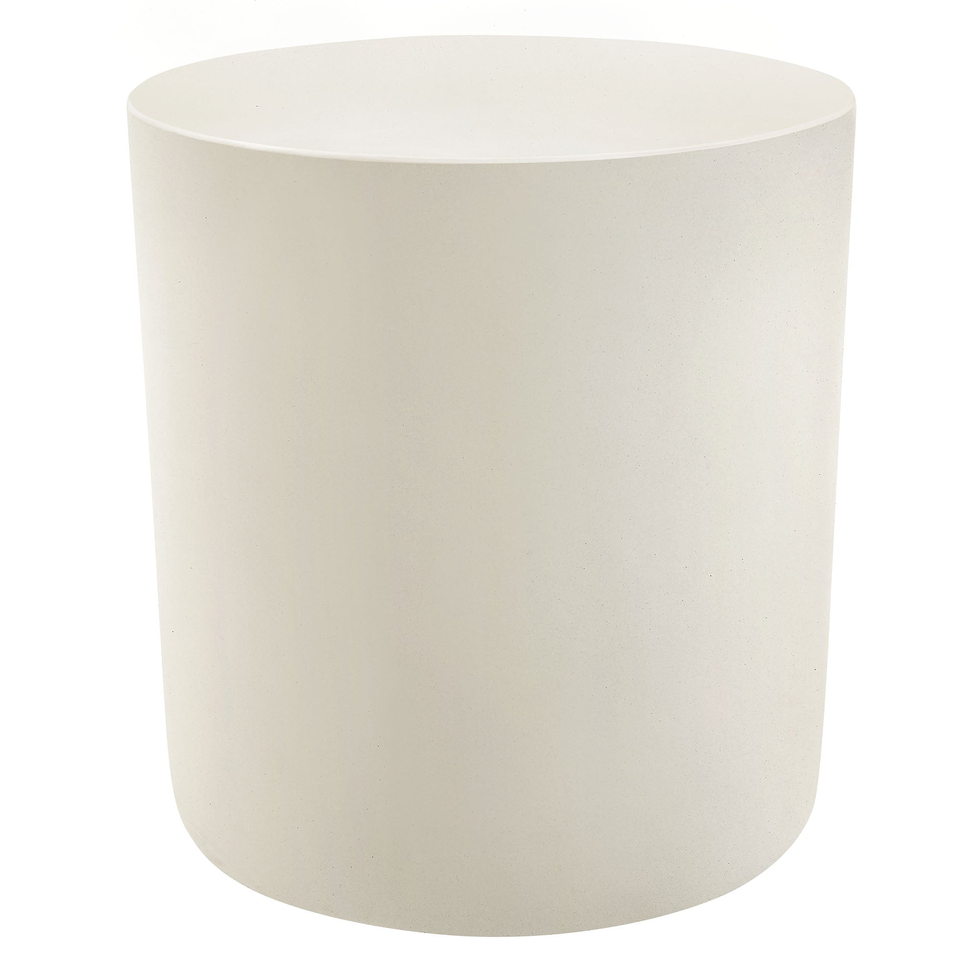 Brion Indoor - Outdoor Patio Concrete Stool, White