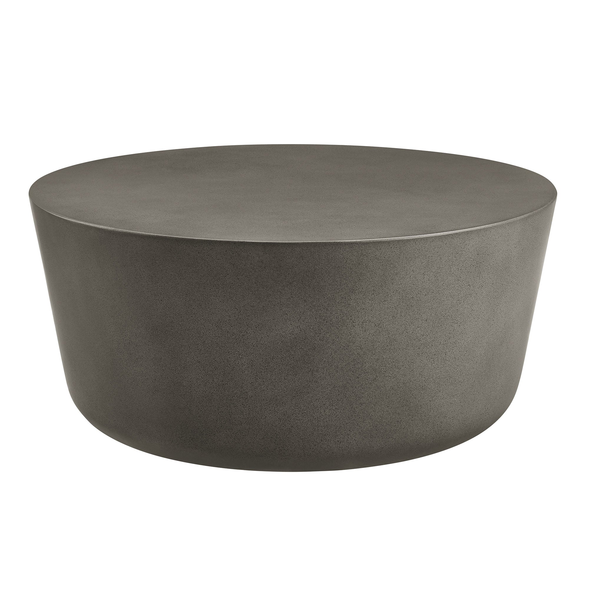 Brion Round Indoor - Outdoor Patio Concrete Coffee Table, Gray