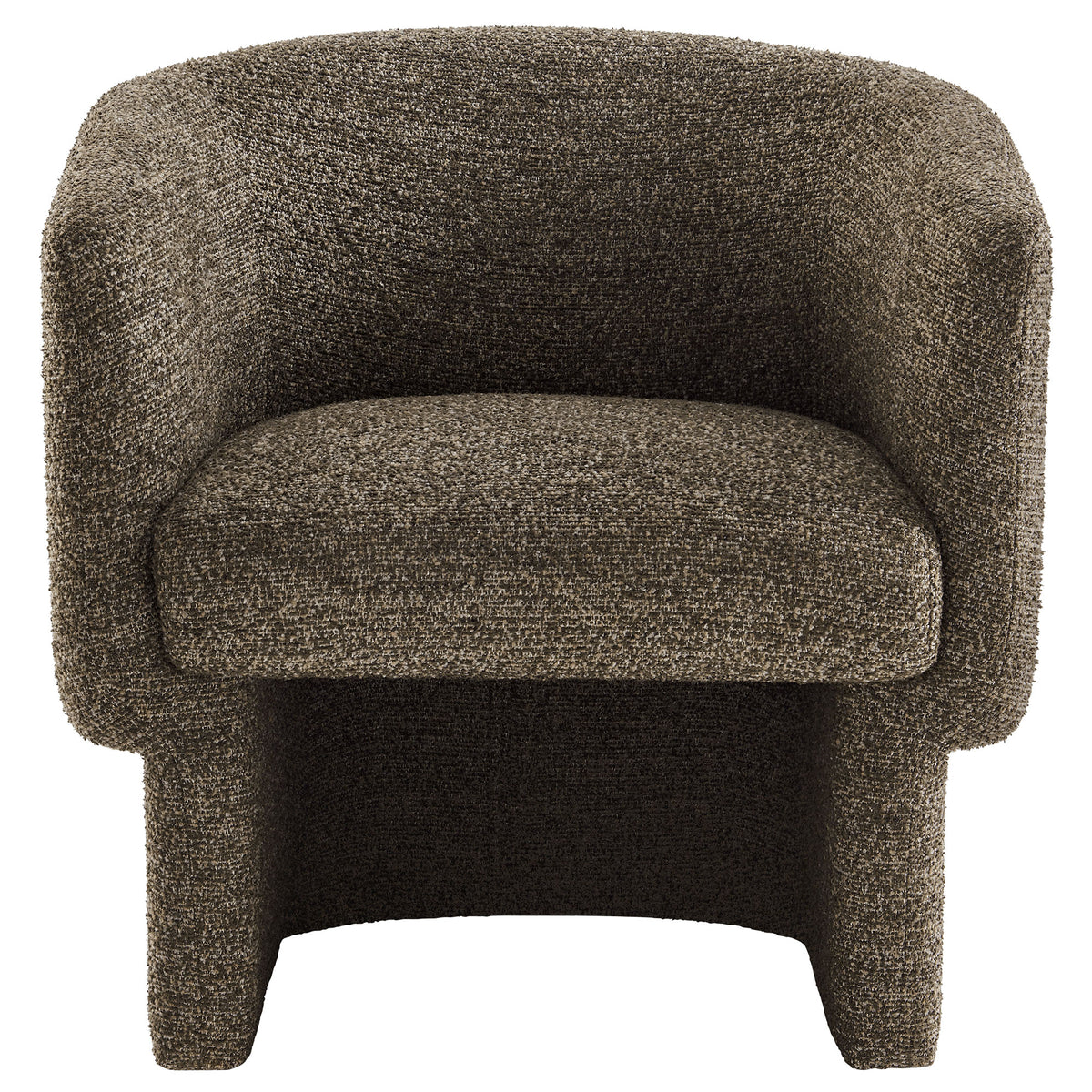Muse Boucle Fabric Barrel Accent Chair, Antique
