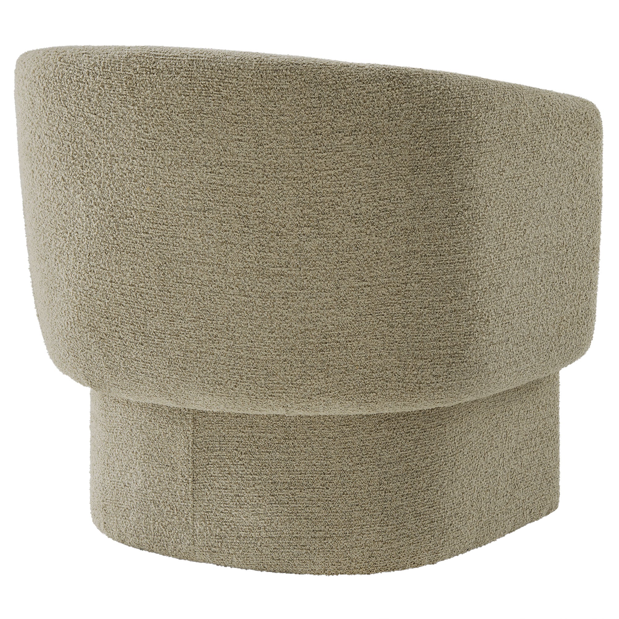 Muse Boucle Fabric Barrel Accent Chair, Cork