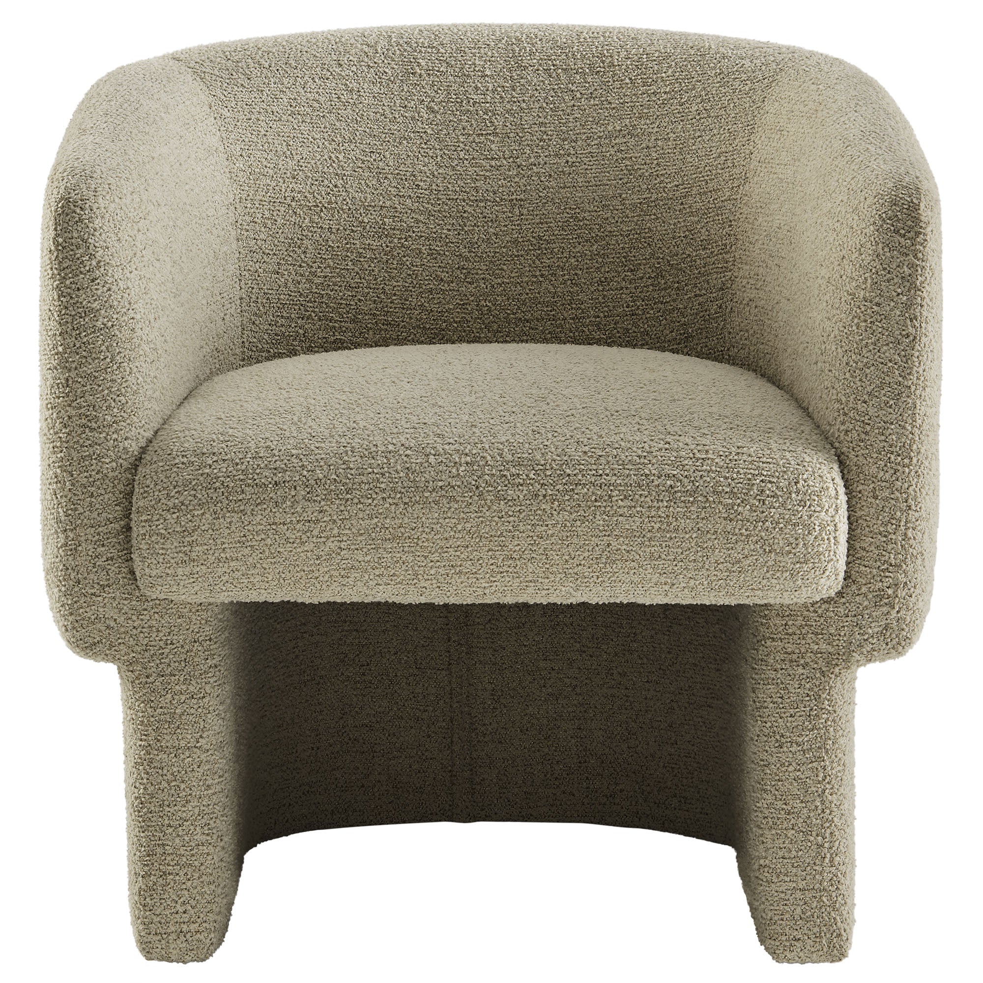 Muse Boucle Fabric Barrel Accent Chair, Cork