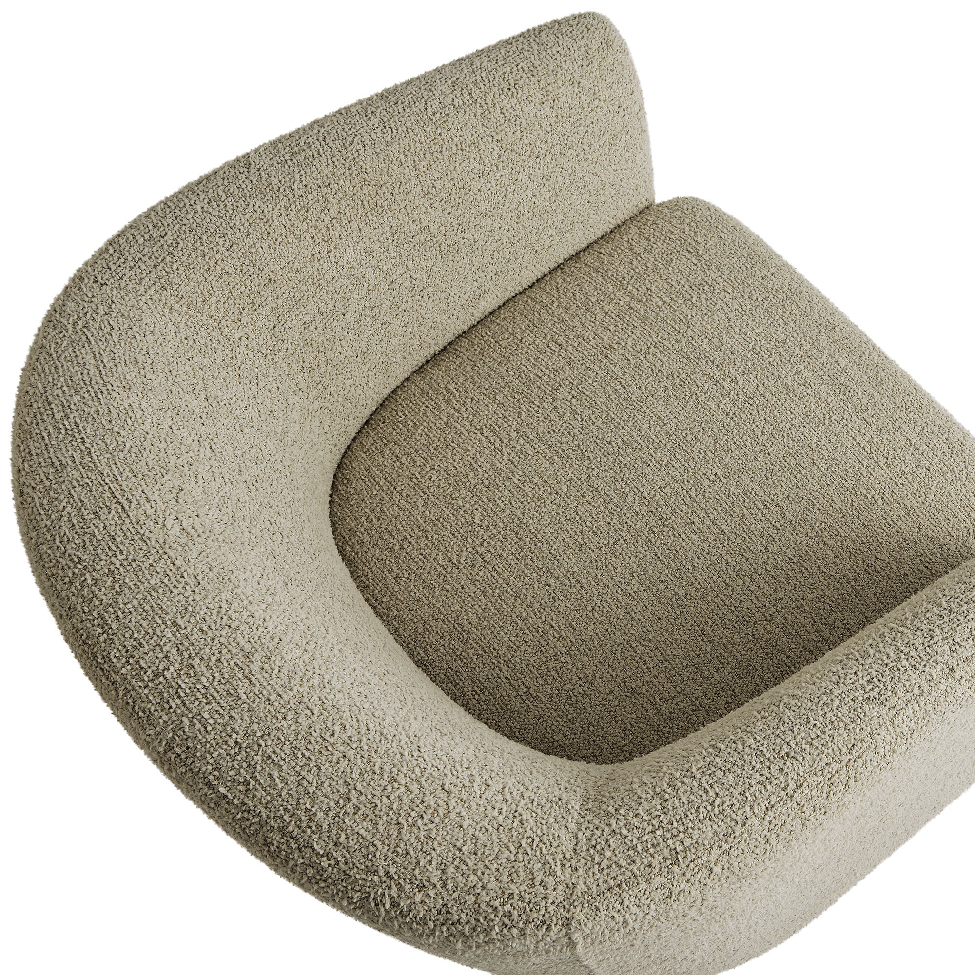Muse Boucle Fabric Barrel Accent Chair, Cork