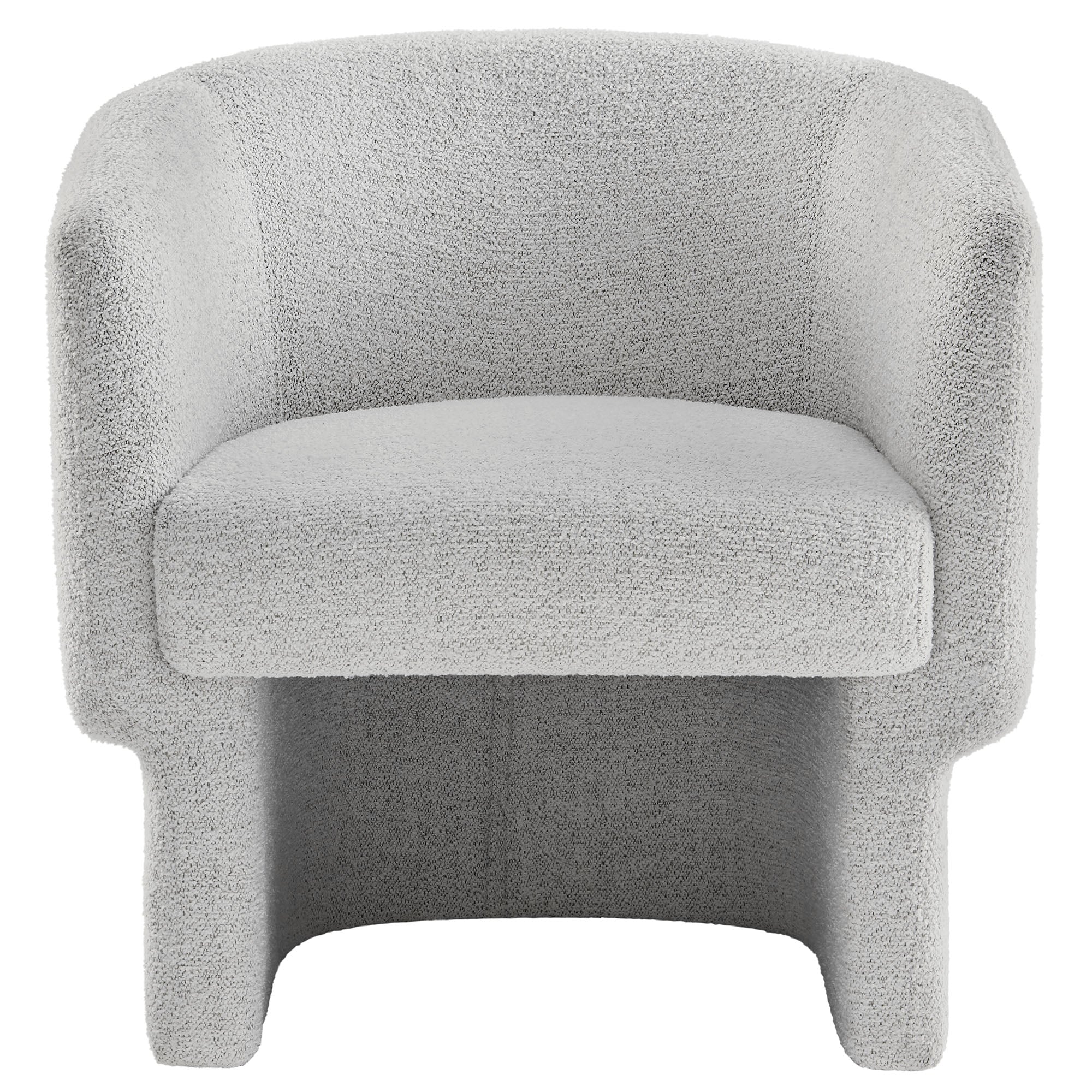 Muse Boucle Fabric Barrel Accent Chair, Newsprint