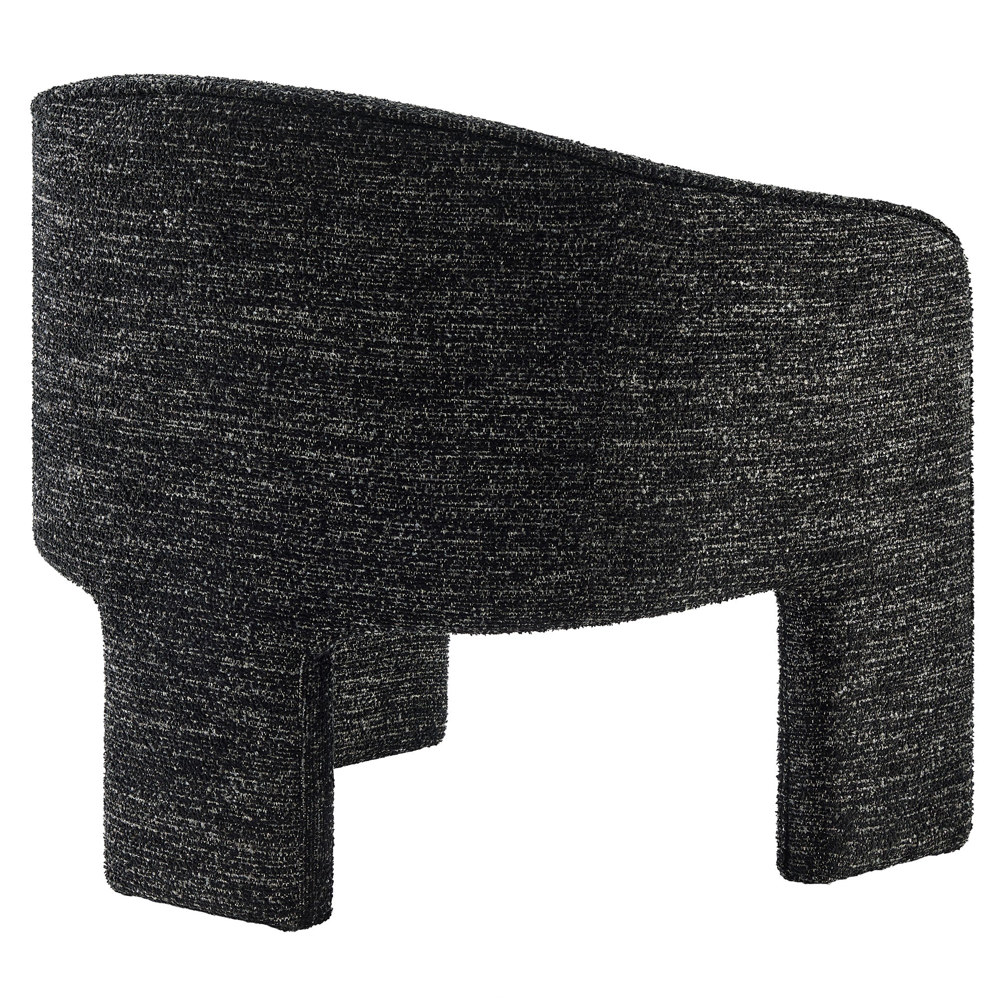 Greer Boucle Fabric Upholstered Accent Armchair, Charcoal