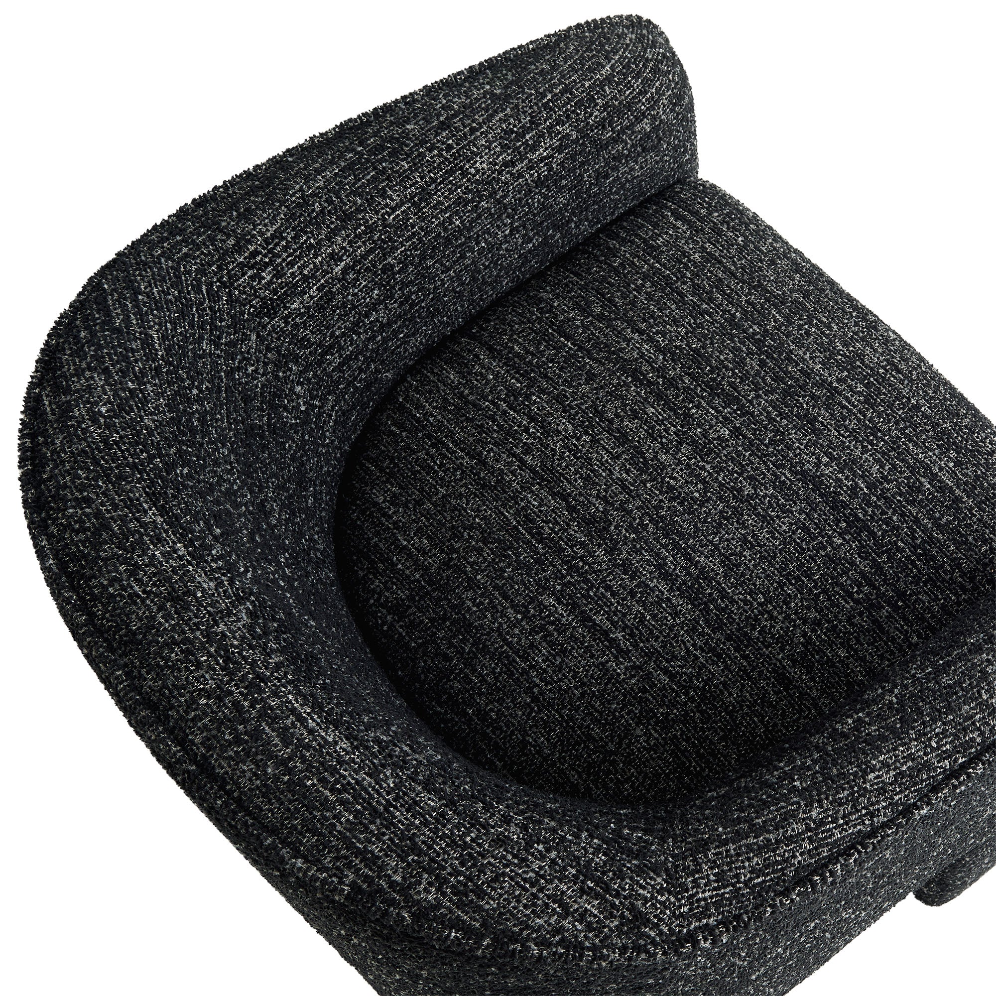 Greer Boucle Fabric Upholstered Accent Armchair, Charcoal