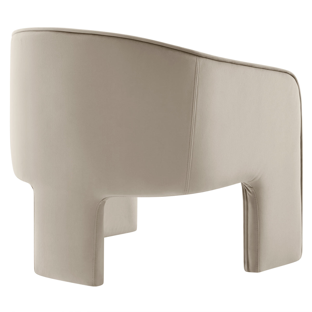 Greer Performance Velvet Upholstered Accent Armchair, Almond