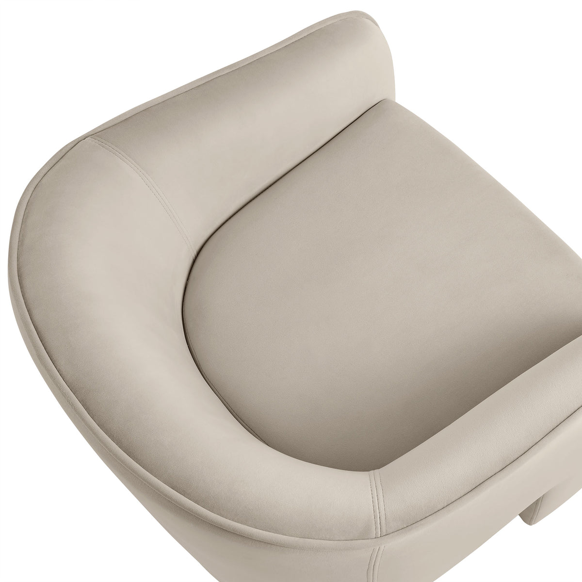 Greer Performance Velvet Upholstered Accent Armchair, Almond