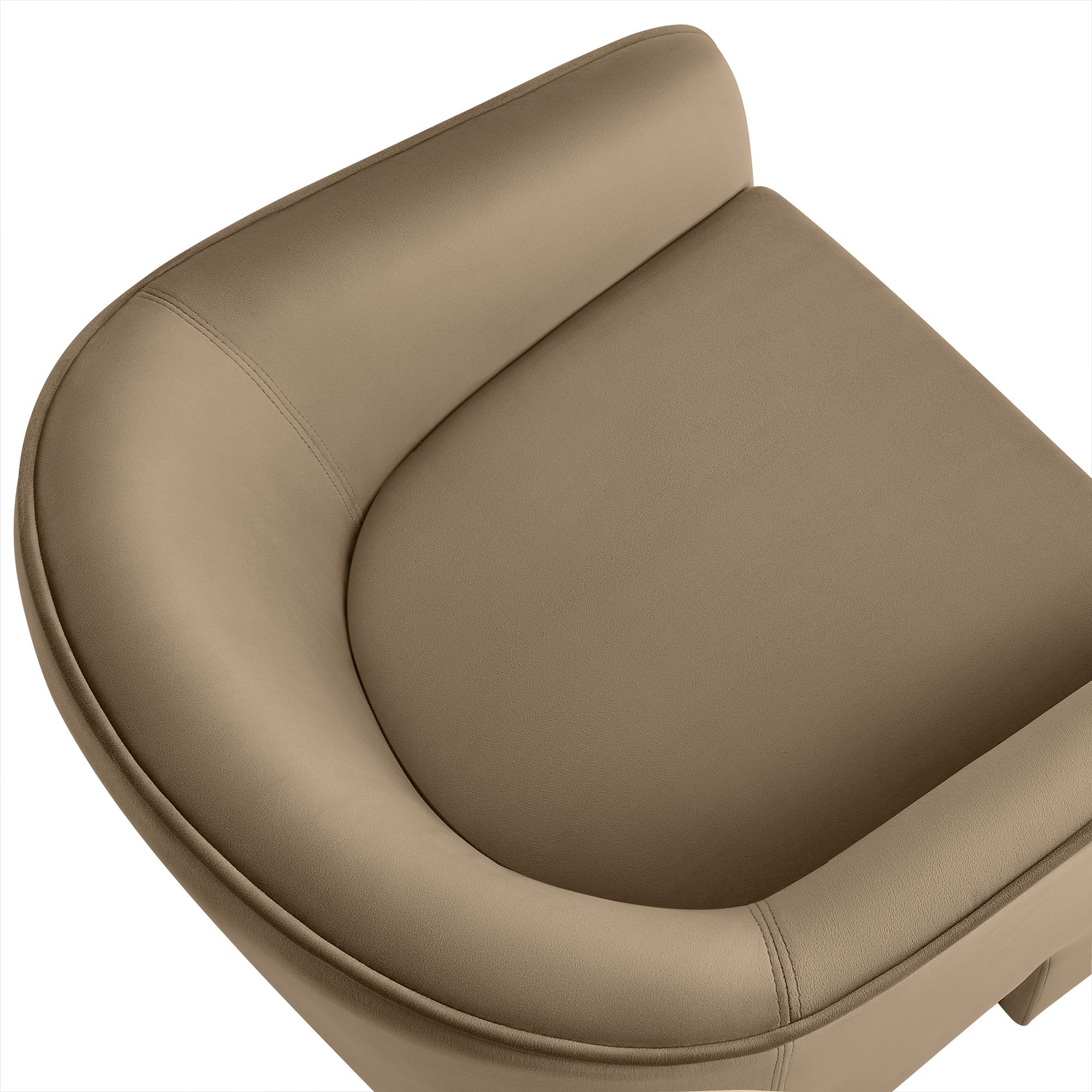 Greer Performance Velvet Upholstered Accent Armchair, Taupe