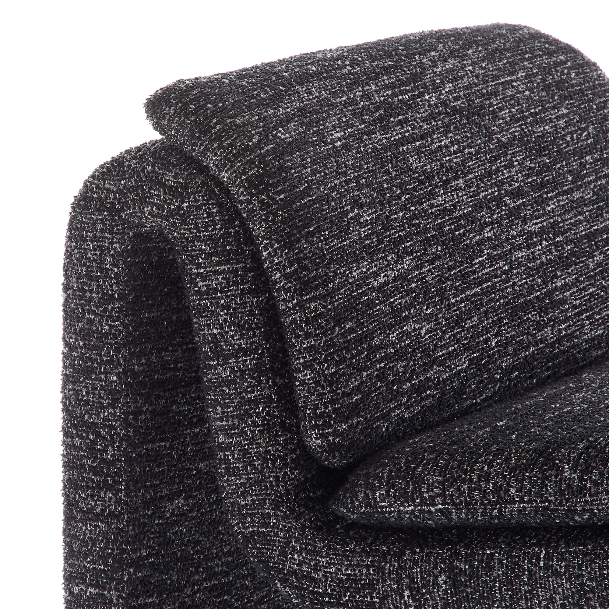 Lume Boucle Upholstered Armless Accent Chair, Charcoal