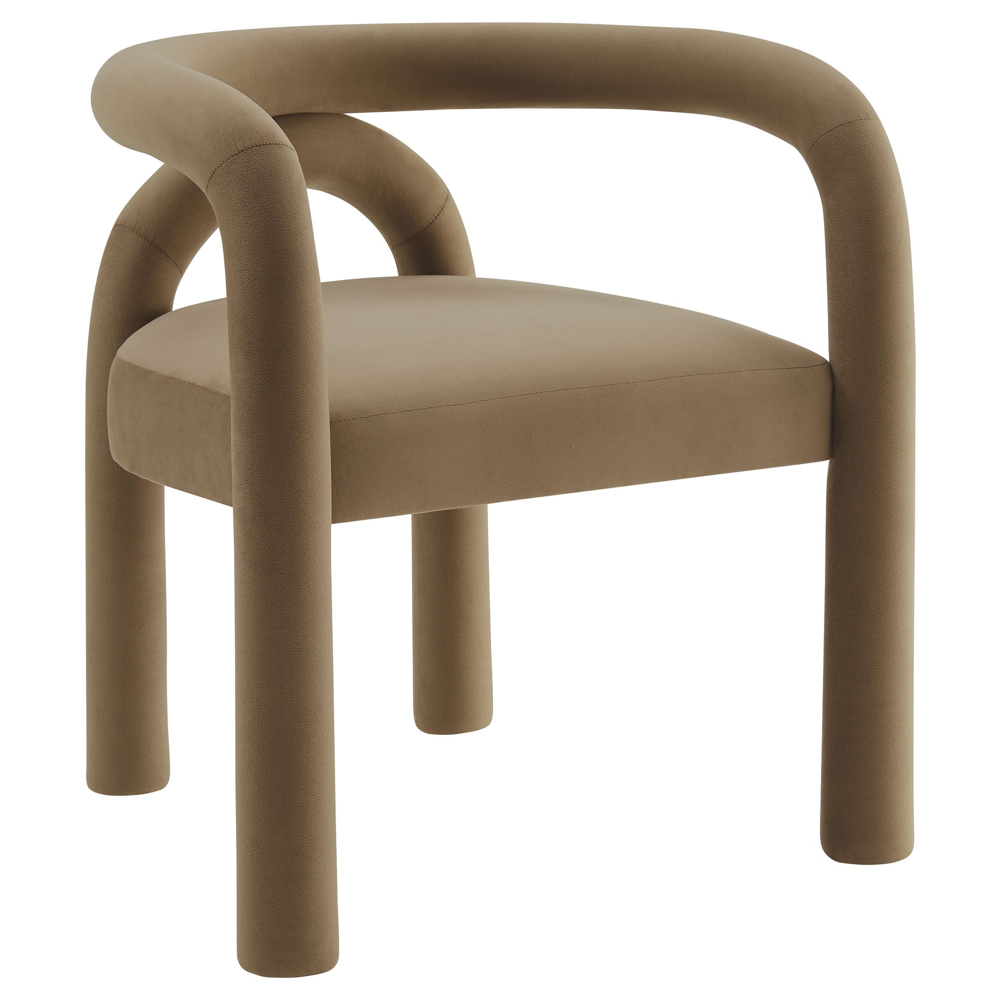 Astrid Performance Velvet Dining Chair, Camel