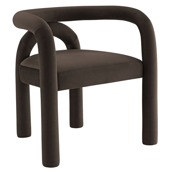 Astrid Performance Velvet Dining Chair, Cocoa