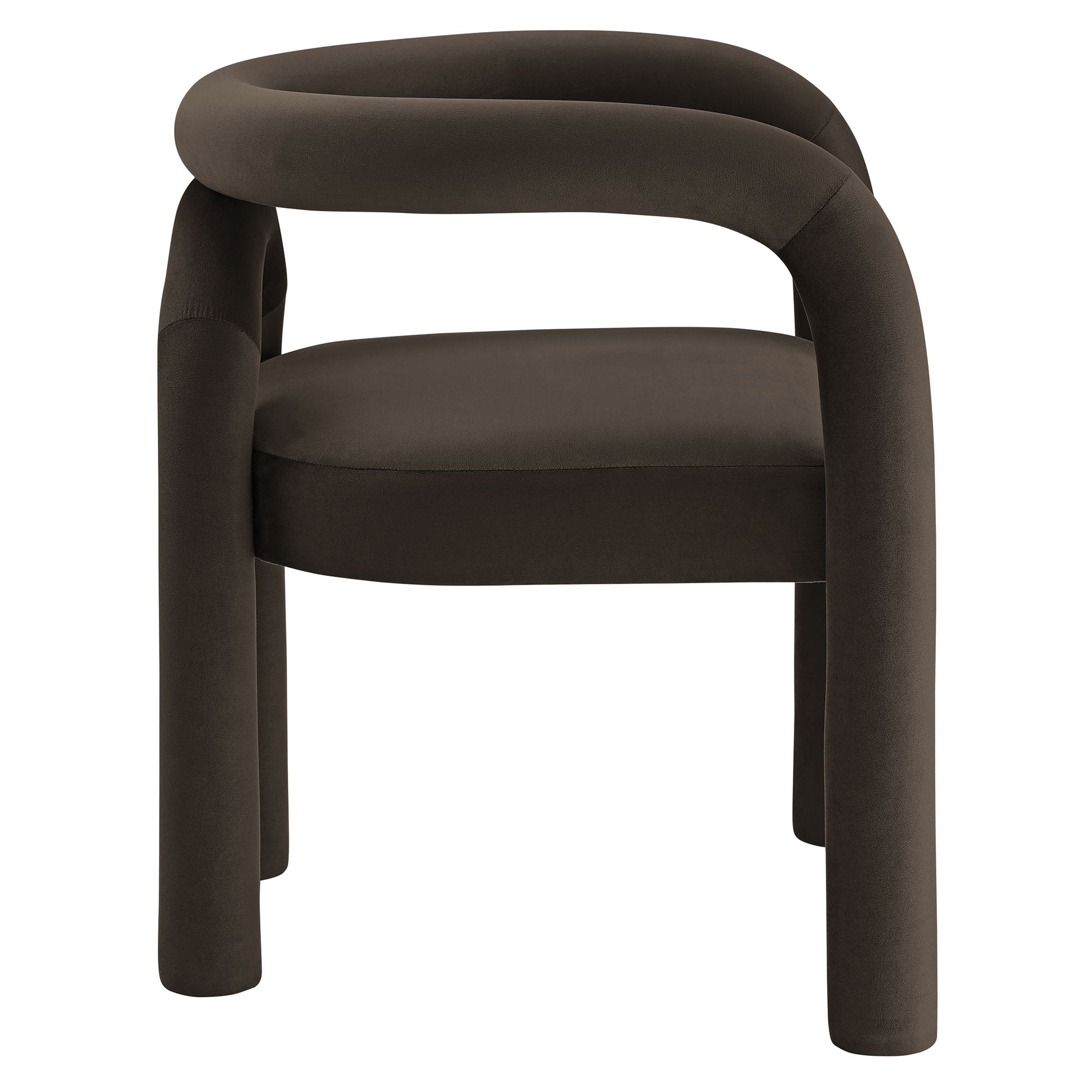 Astrid Performance Velvet Dining Chair, Cocoa