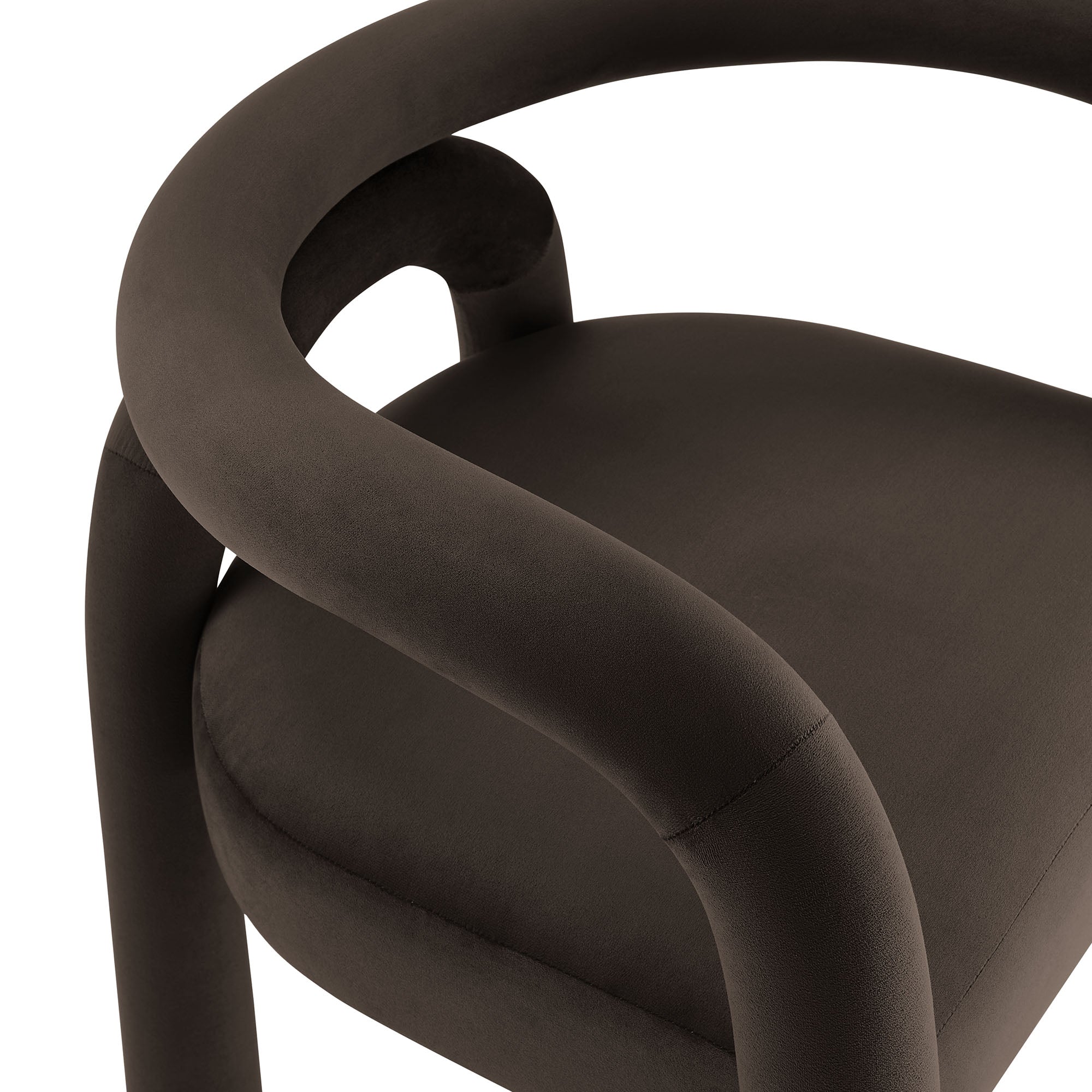 Astrid Performance Velvet Dining Chair, Cocoa