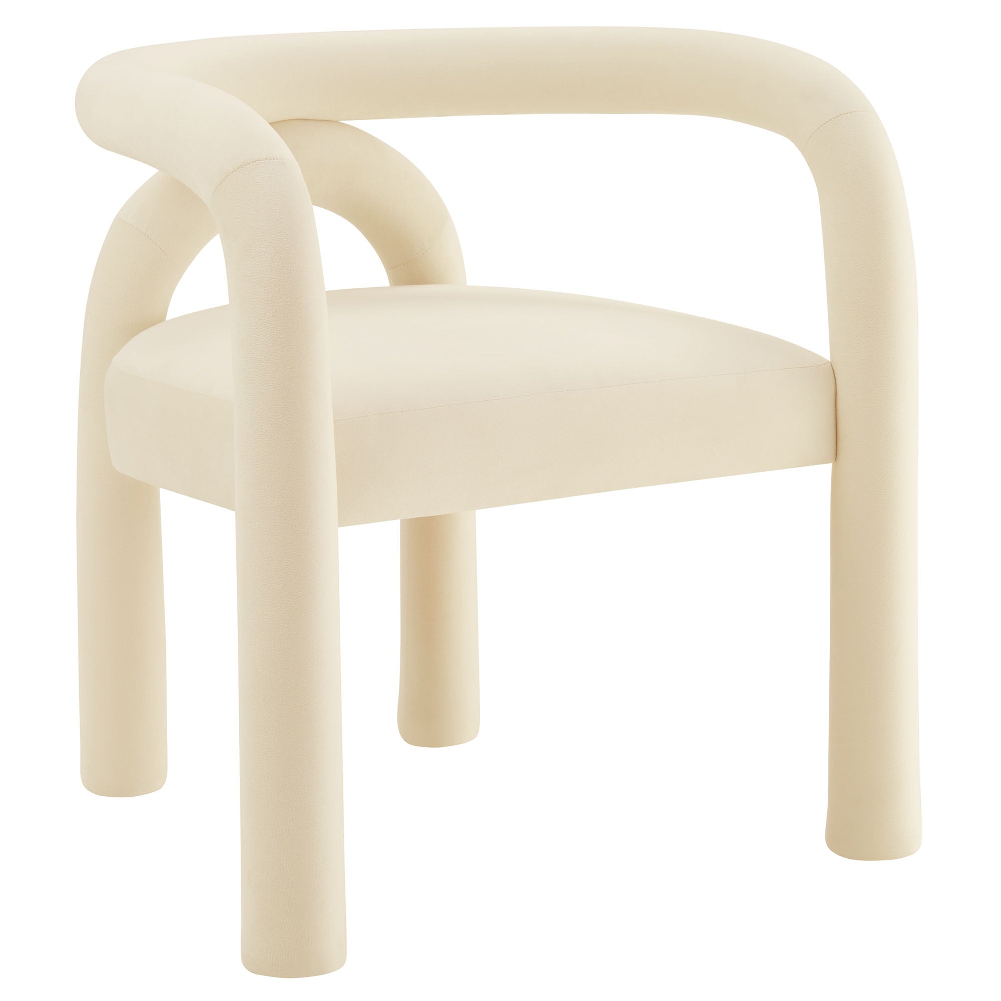 Astrid Performance Velvet Dining Chair, Porcelain