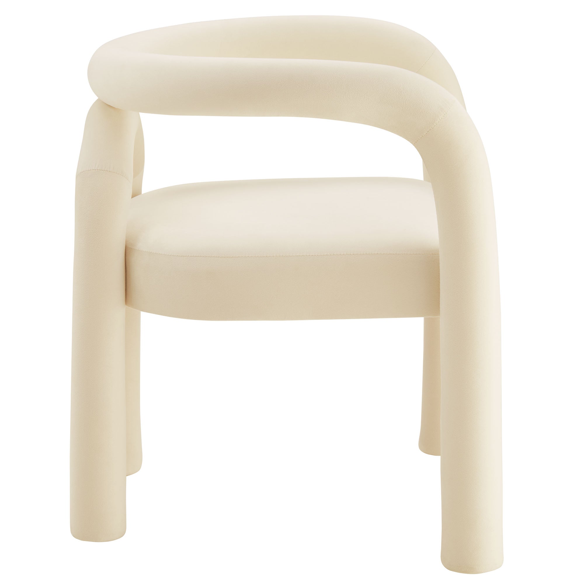 Astrid Performance Velvet Dining Chair, Porcelain