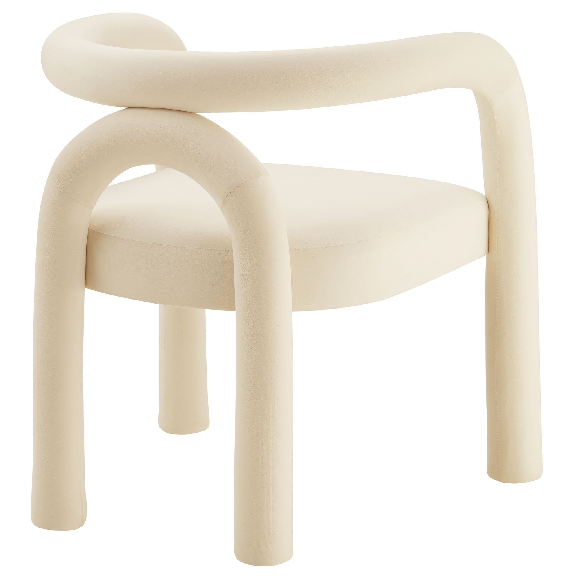 Astrid Performance Velvet Dining Chair, Porcelain